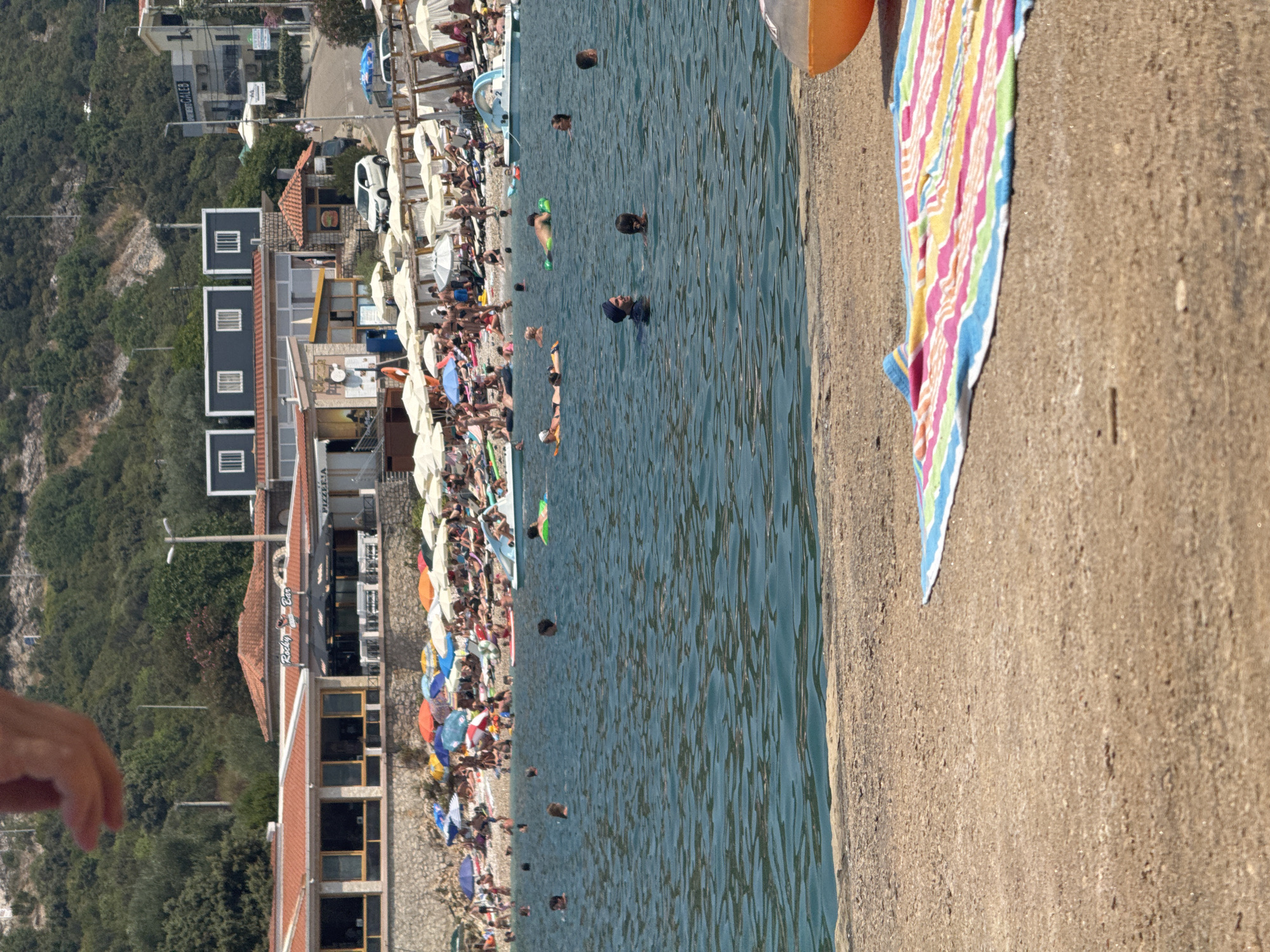 Sunny beach day at Kunje, Montenegro