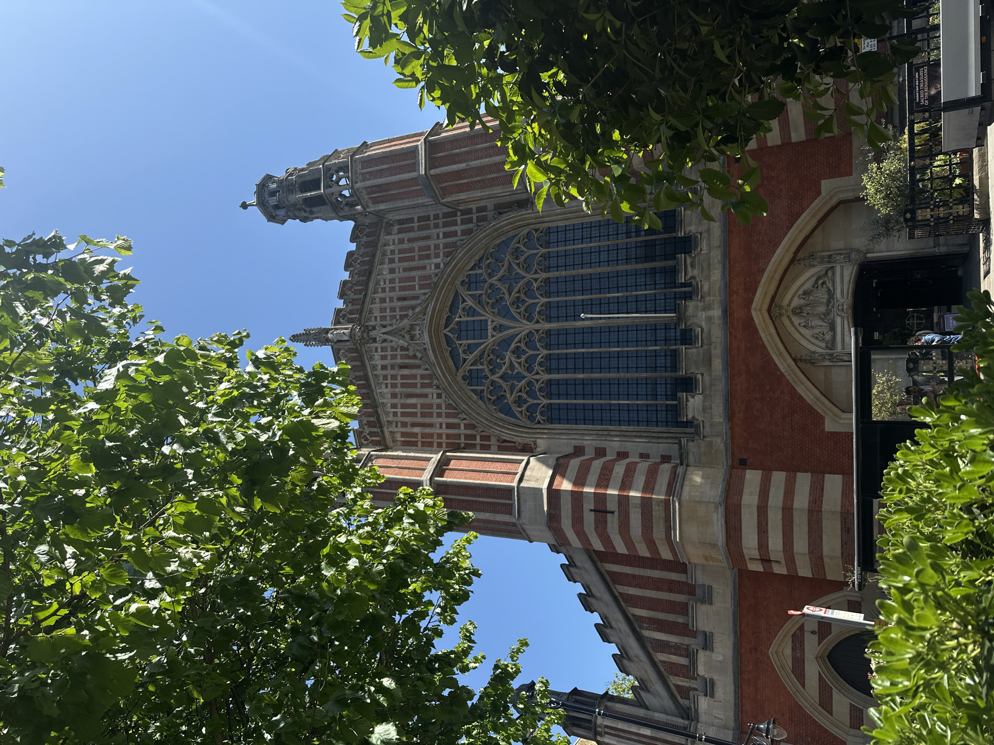 Royal Holloway University building photographed from low angle