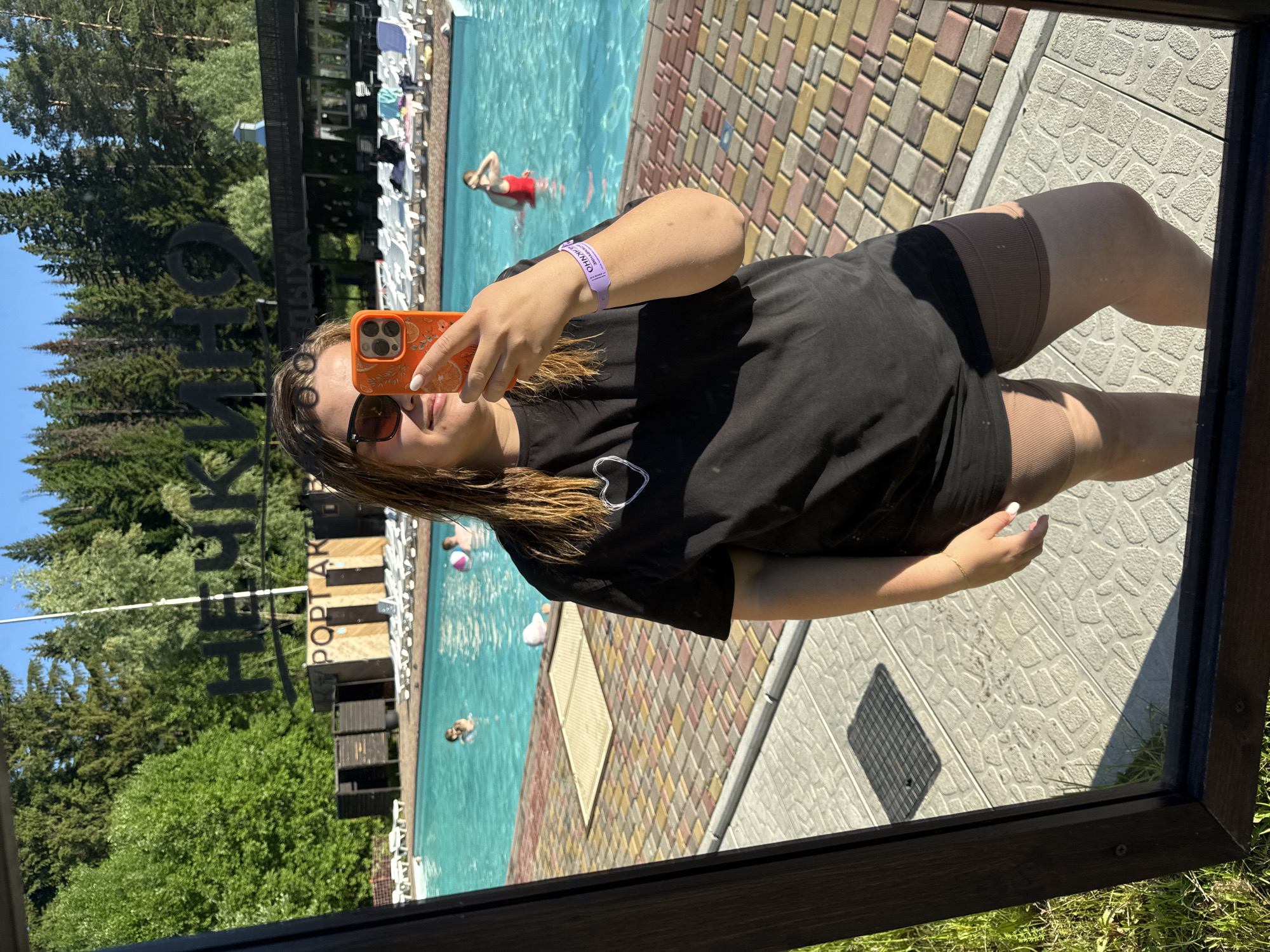 Summer pool activities captured in Nechkino, Russia