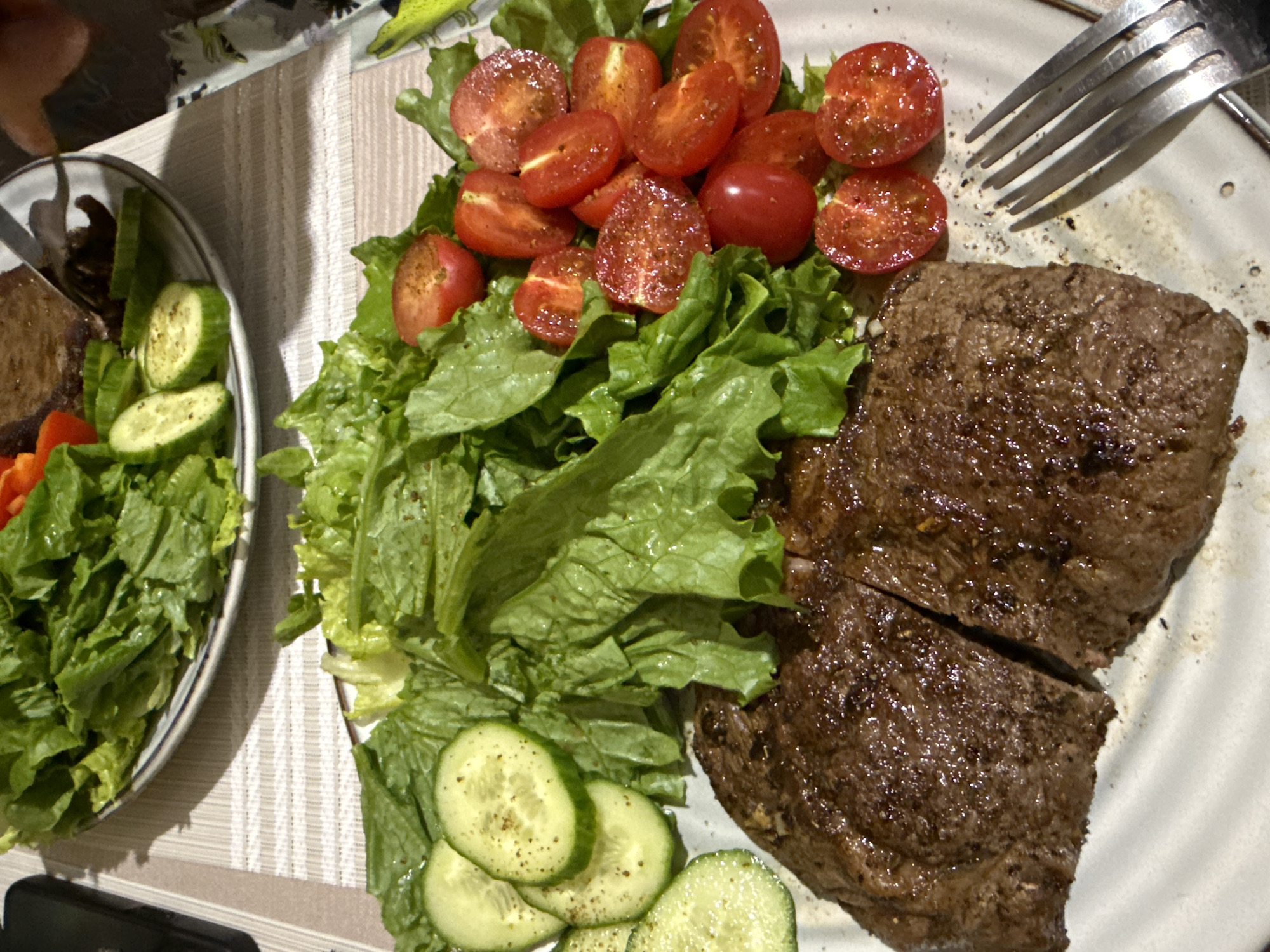 Steak dinner documented in Borzya, Russia