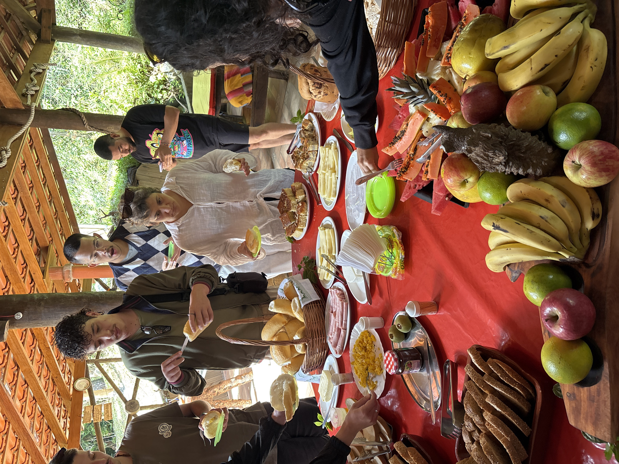 Community meal gathering observed in São Paulo dining area