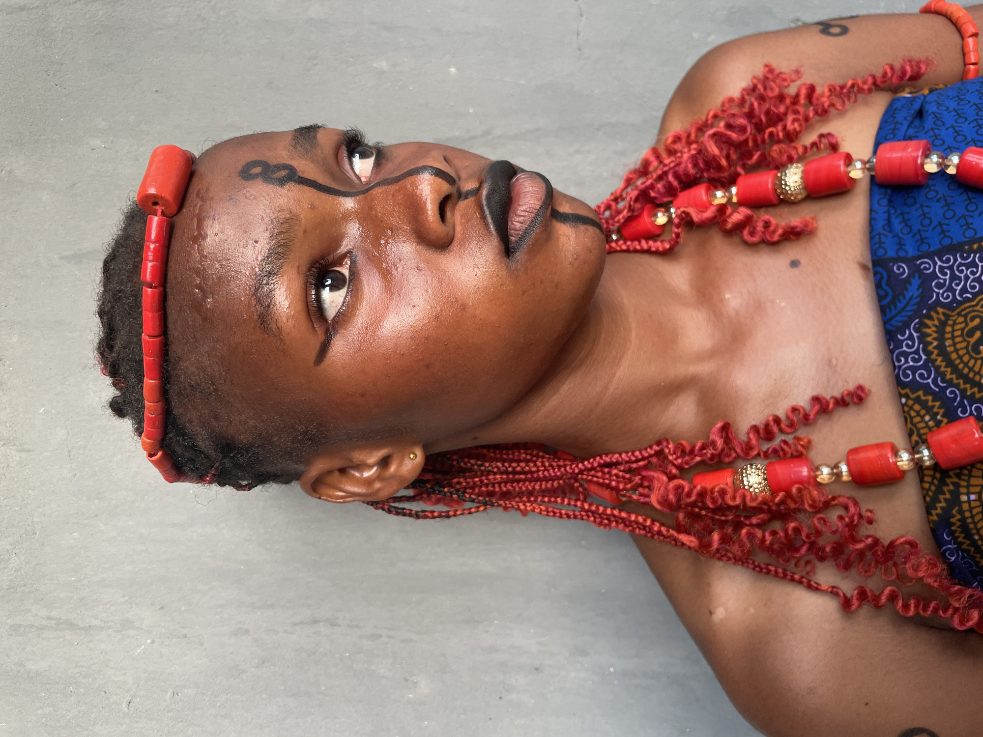 Traditional body art photography session captured in Badagry, Nigeria