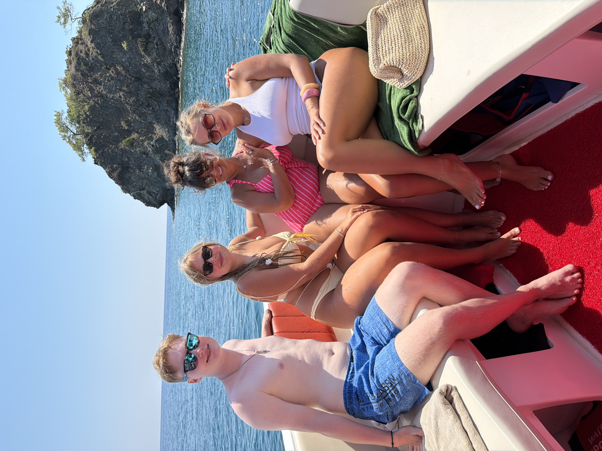 Morning boat trip on the Mediterranean off Kemer, Turkey