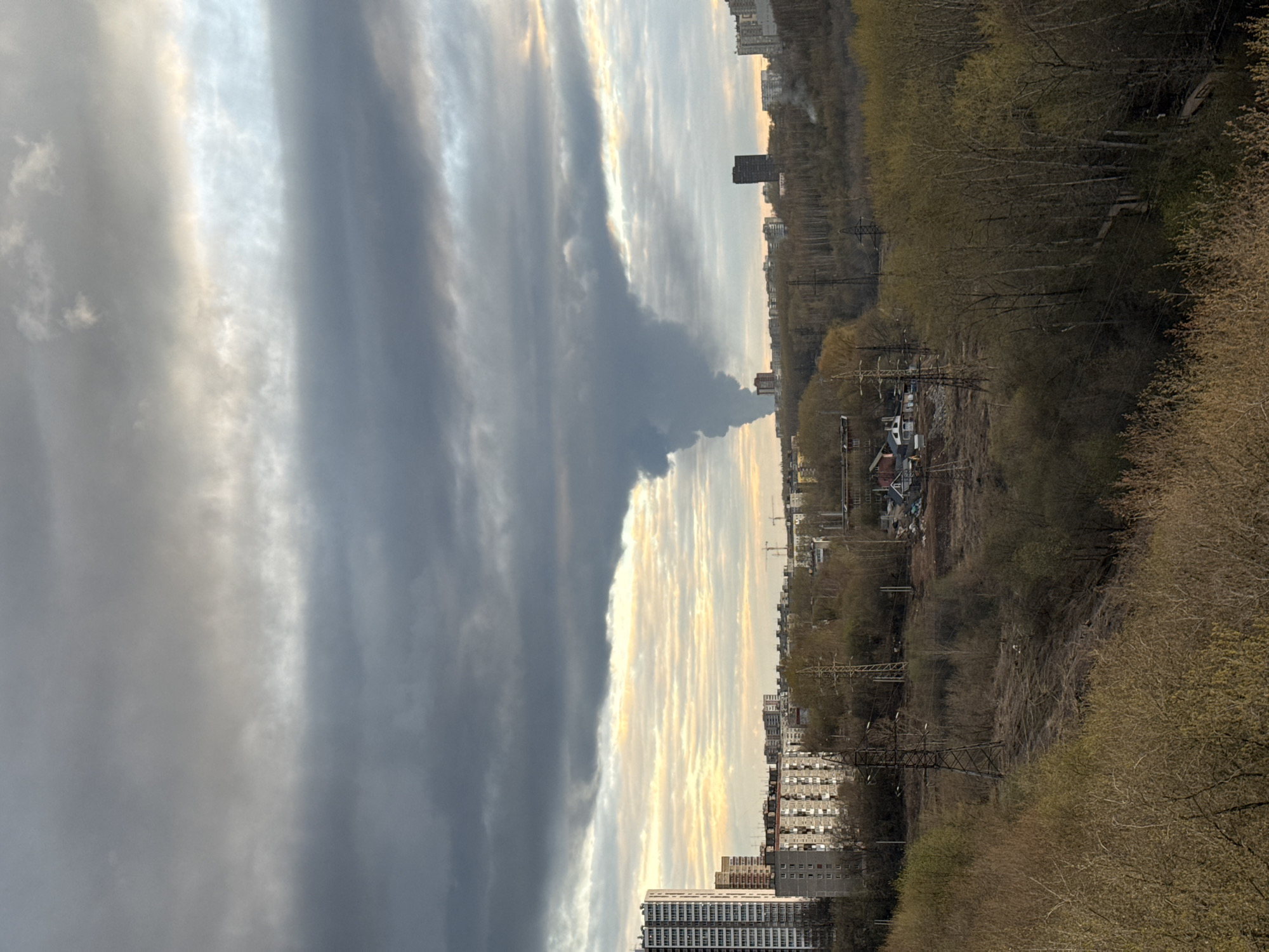 Dark smoke plume observed over Perm, Russia