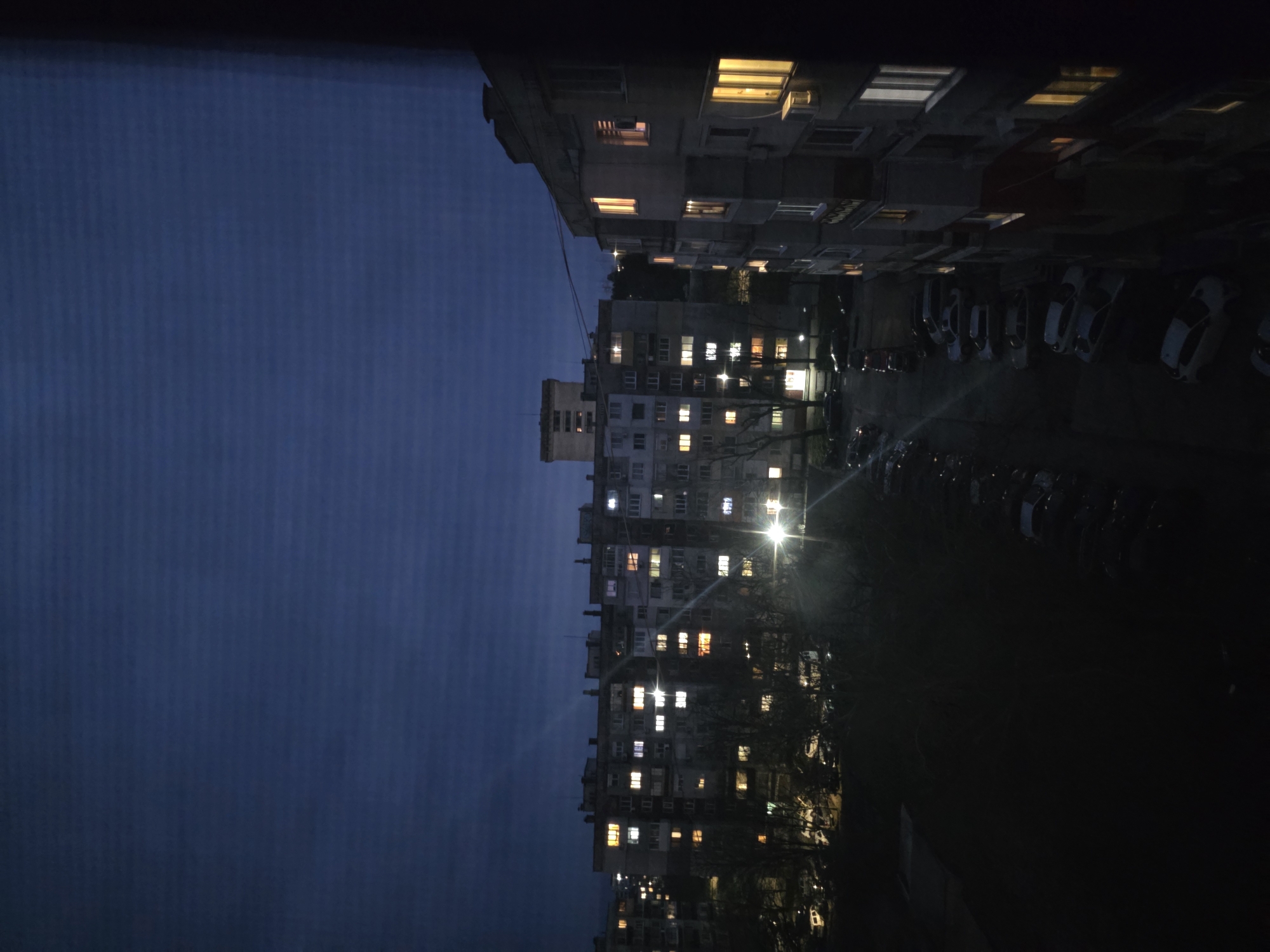 Dusk cityscape view captured in Ruse Bulgaria