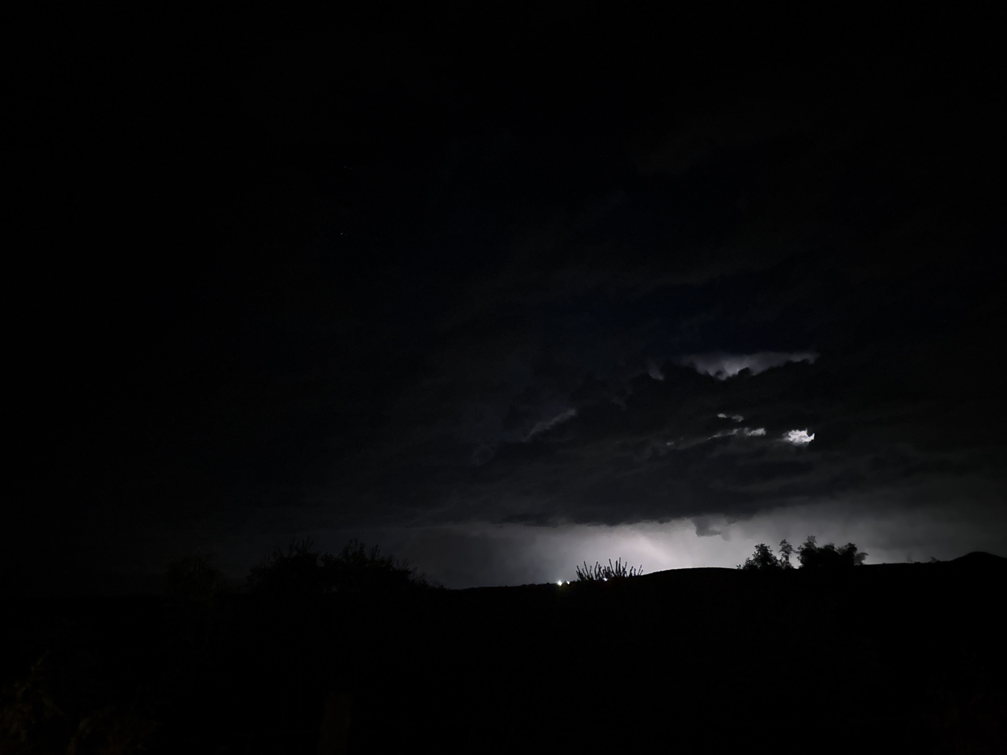 Lightning storm over the hills of Mlada Gvardia, Bulgaria