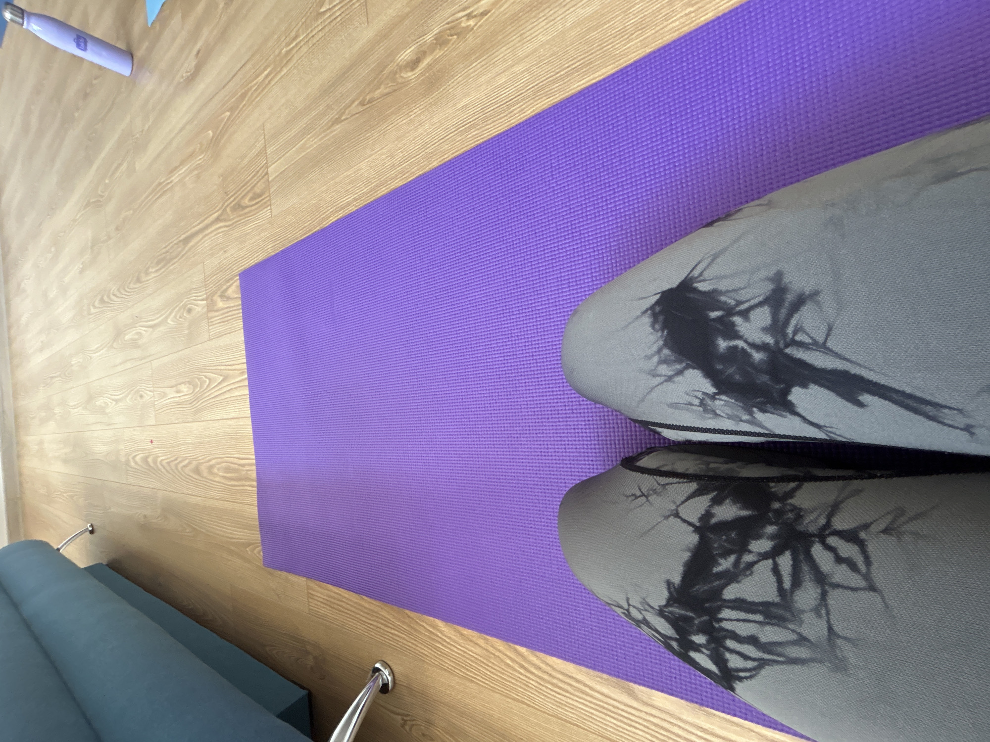 Morning yoga session documented in Sofia home