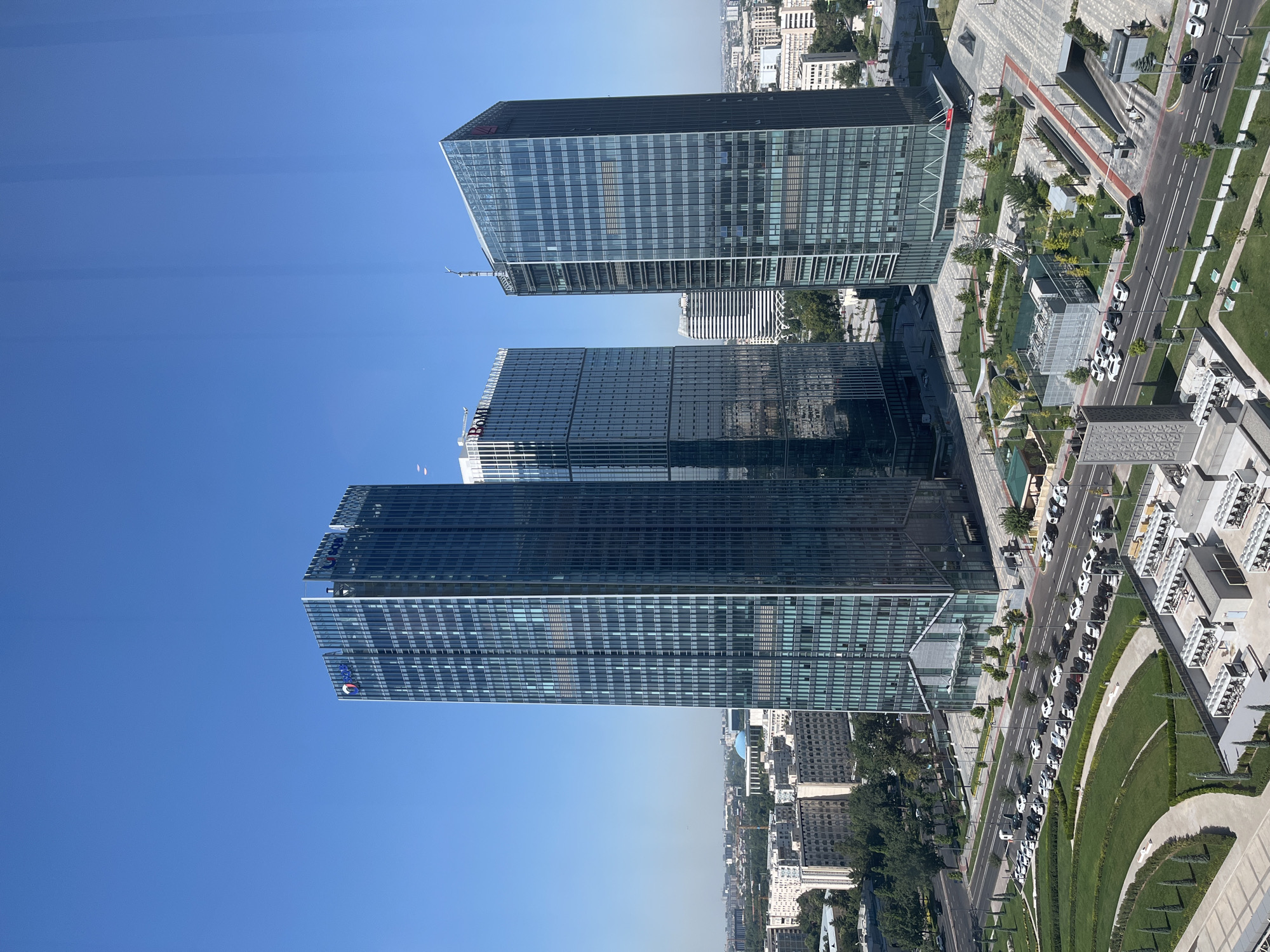 Glass towers define Tashkent's modern skyline