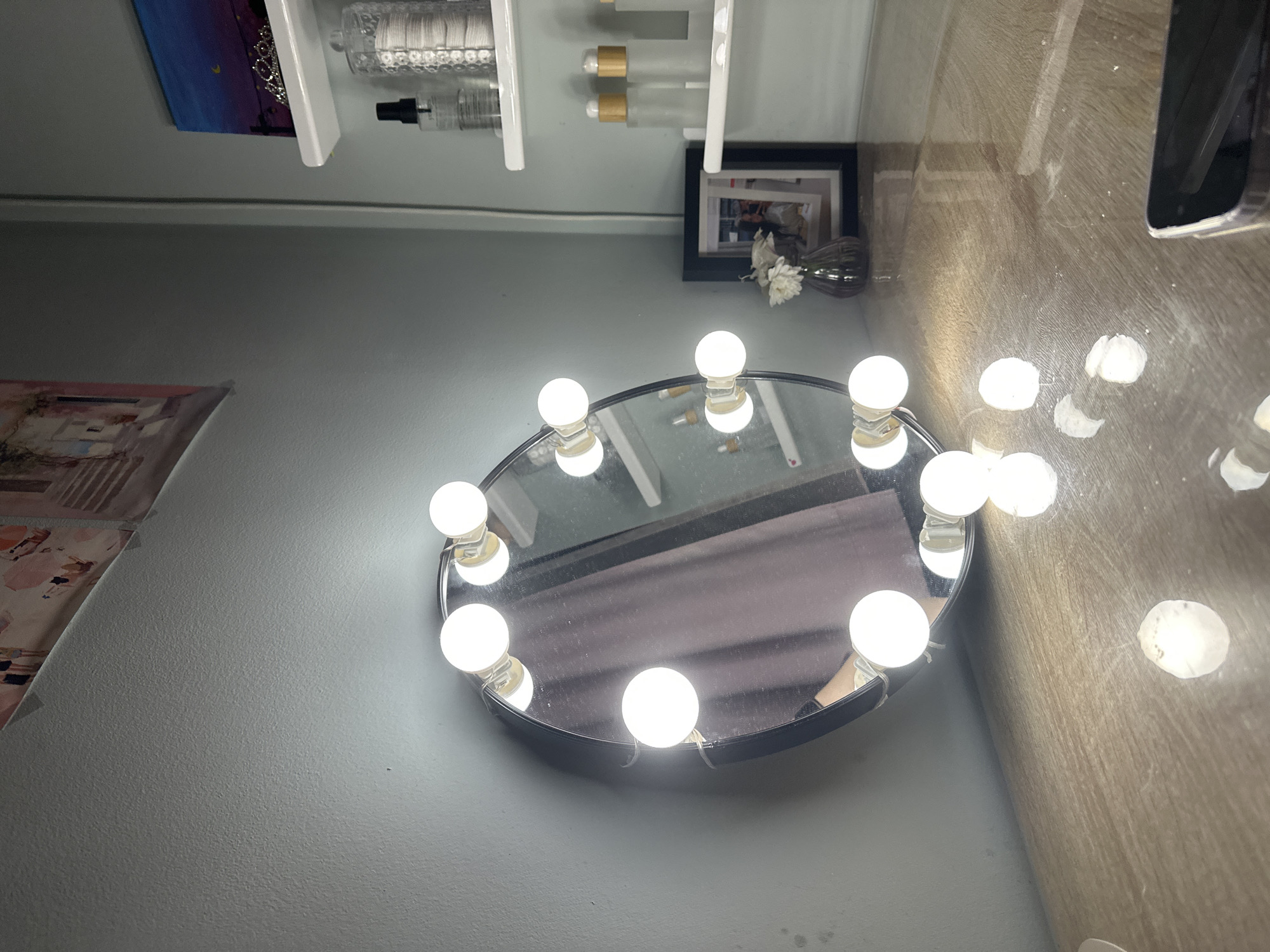 LED vanity mirror spotted in Bulgarian home interior