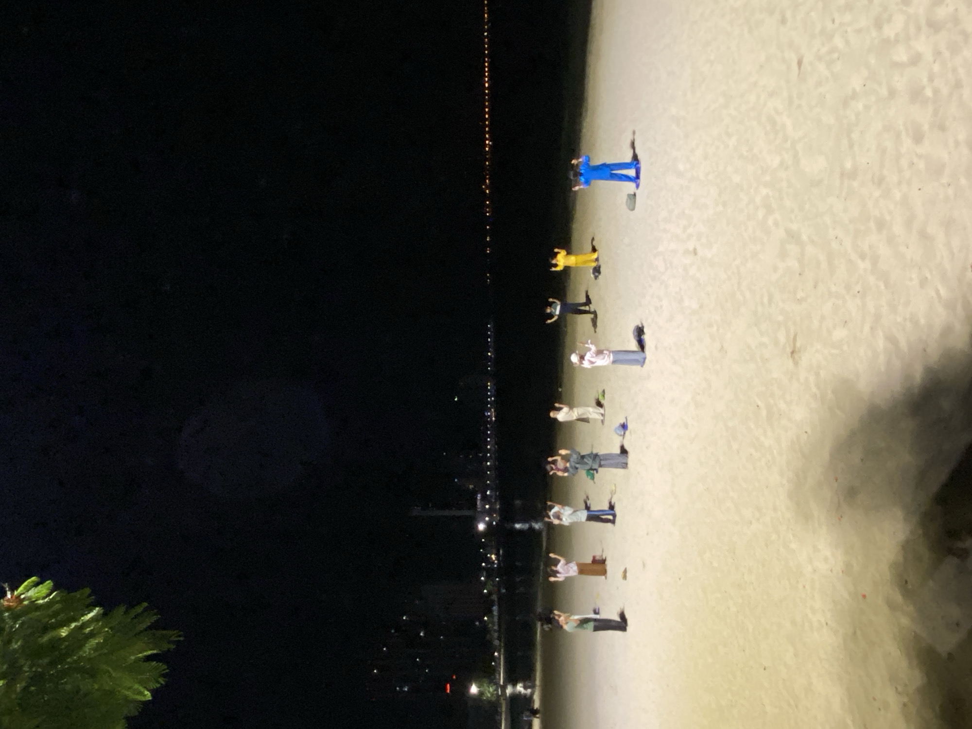 Late-night Tai Chi session on Nha Trang's beachfront