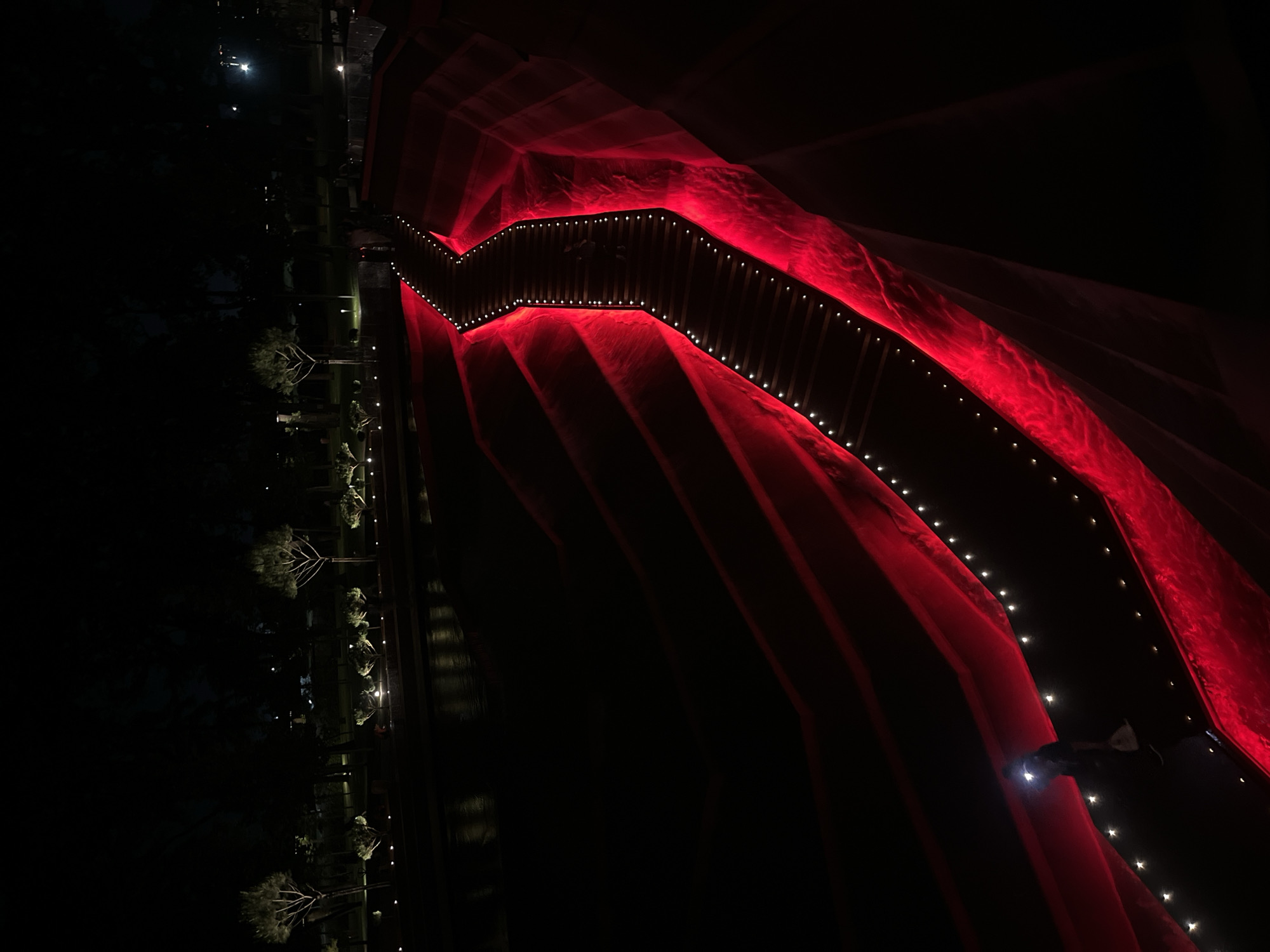 Nighttime exploration of Krasnodar's illuminated park and museum complex