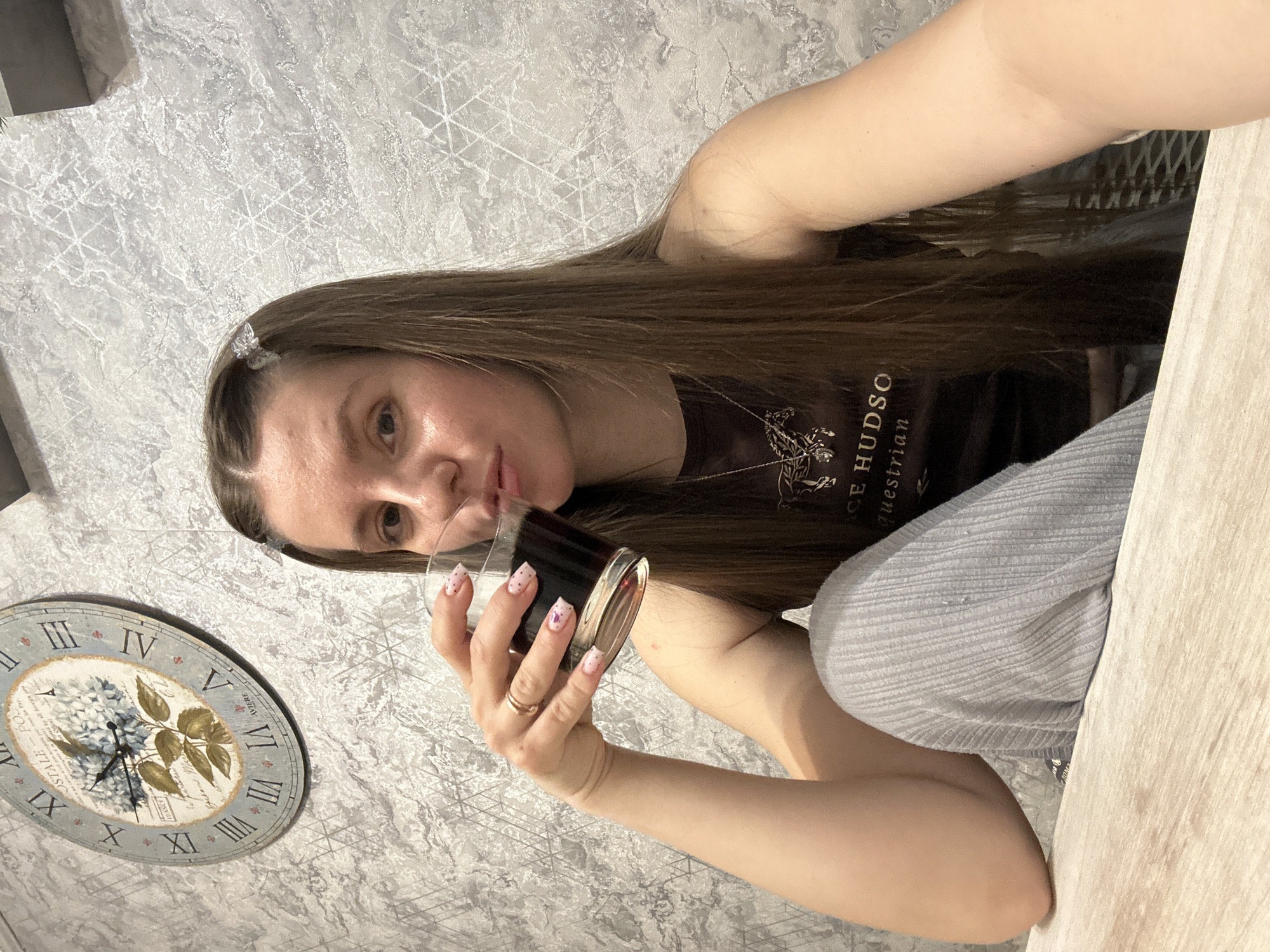 Woman at hookah lounge in Klin, Russia
