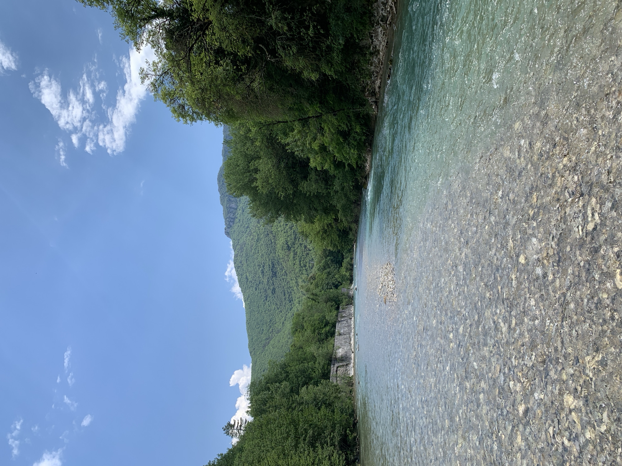 River recreation documented in Saillans, France on sunny afternoon