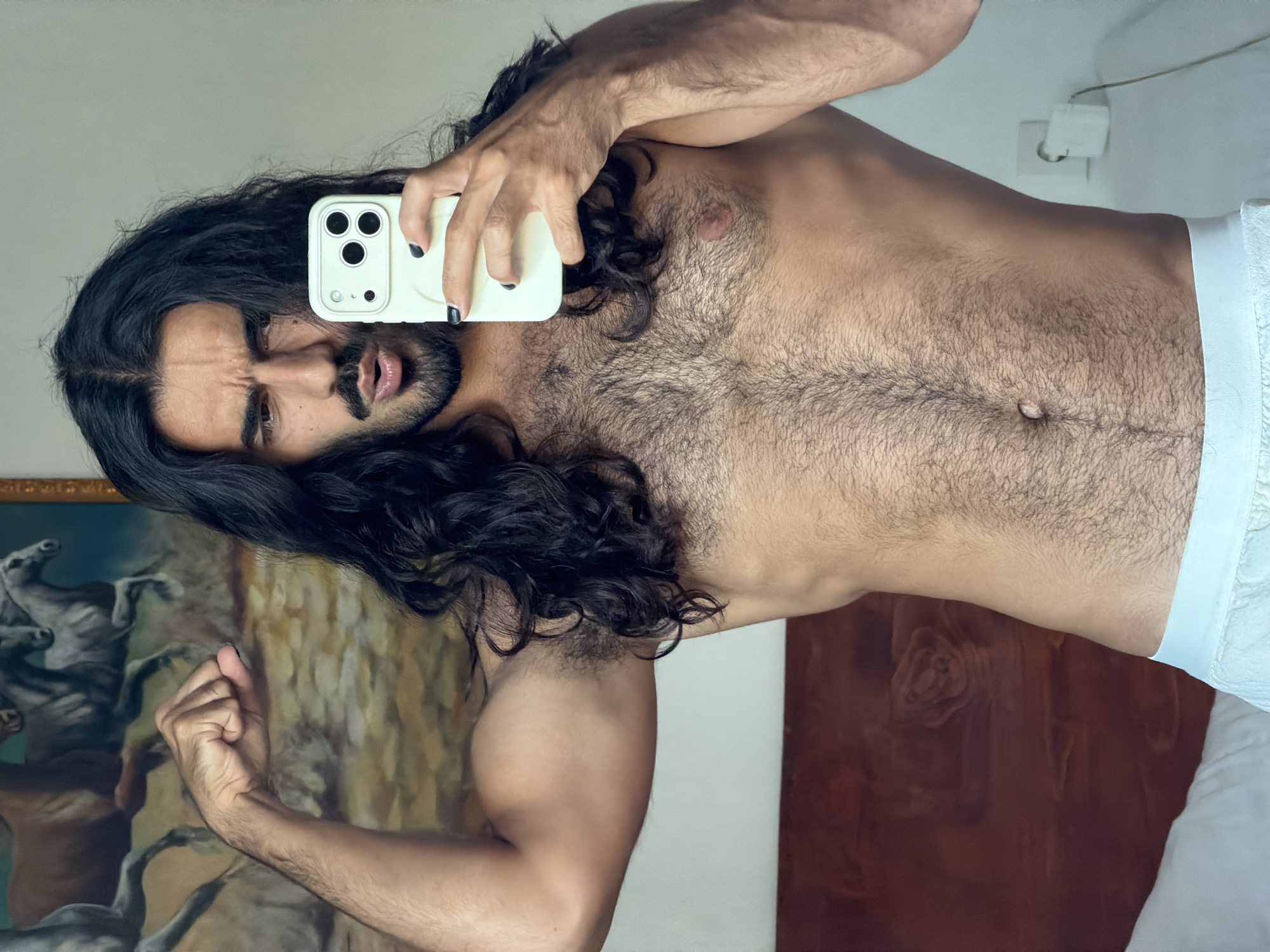 Quick selfie session in a North Kuta bedroom, Bali