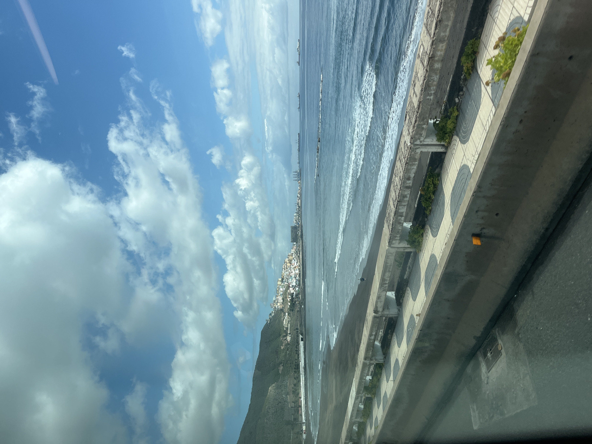 Elevated coastal view captured in Las Palmas, Spain