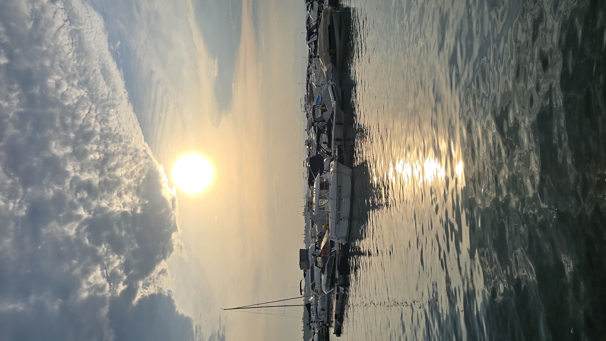 Golden hour at Peschiera del Garda's lakefront
