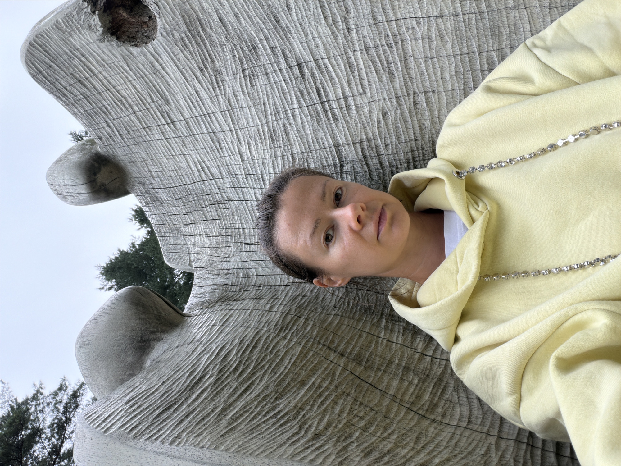 Exploring a woodland sculpture park in Riga
