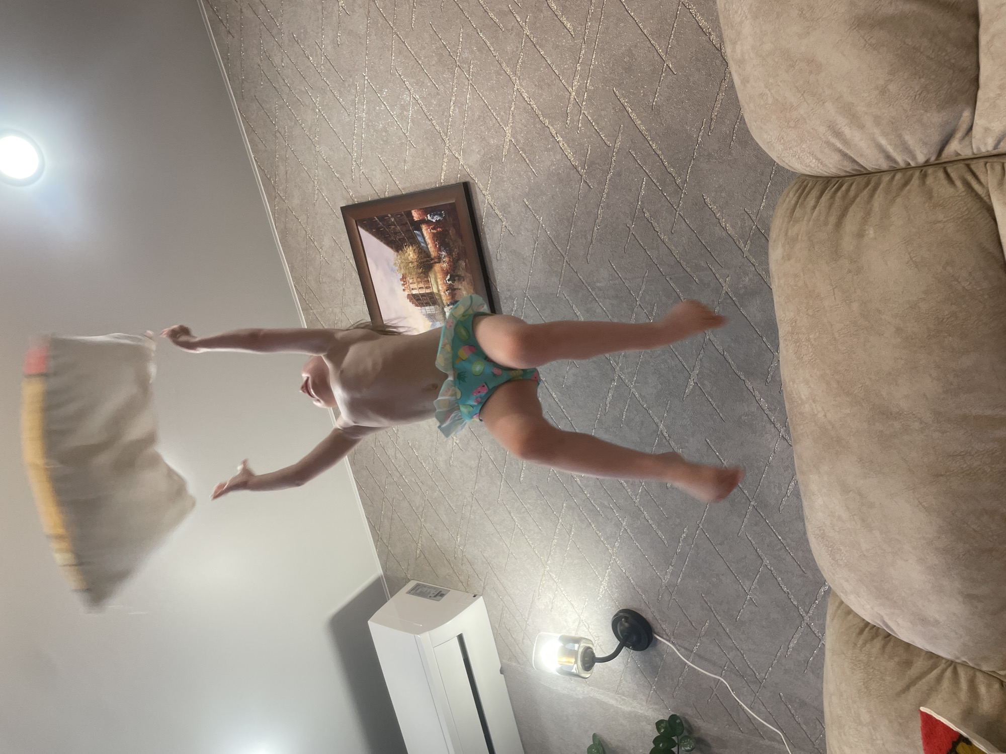 Child's indoor playtime captured in Vladivostok home