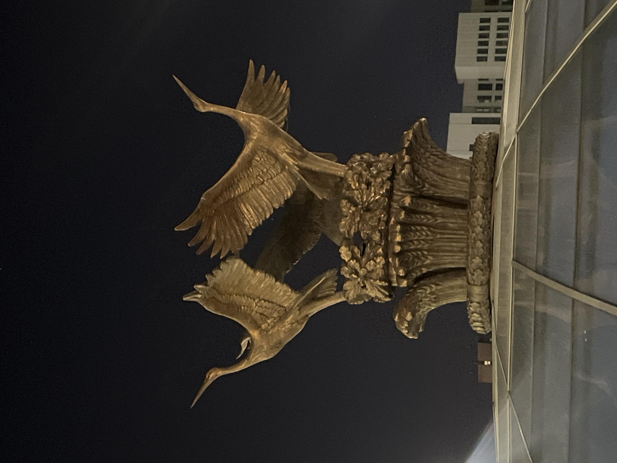 Urban scenes with sculpture and dog captured in Minsk