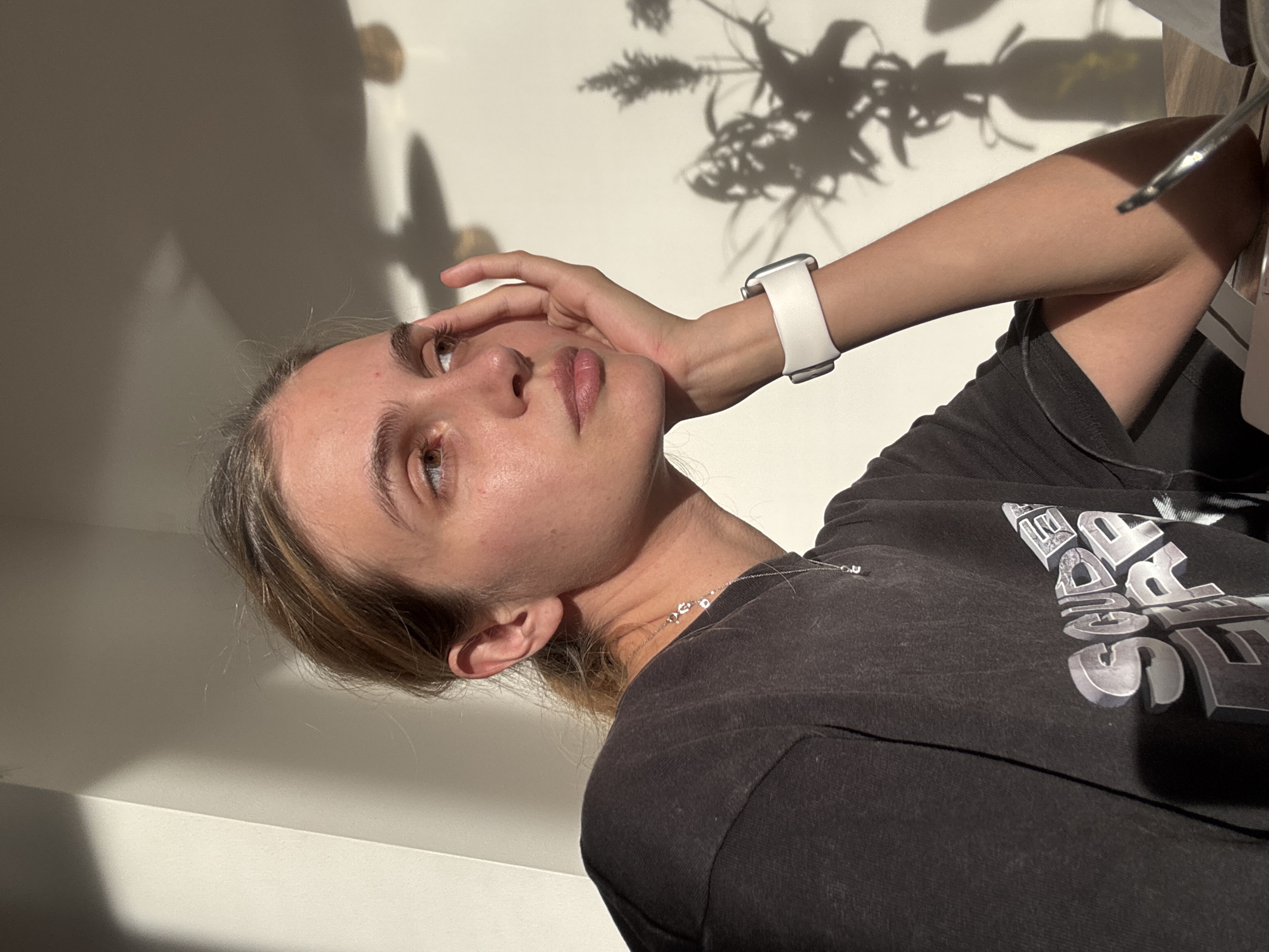 Women document casual indoor moments across afternoon timespan