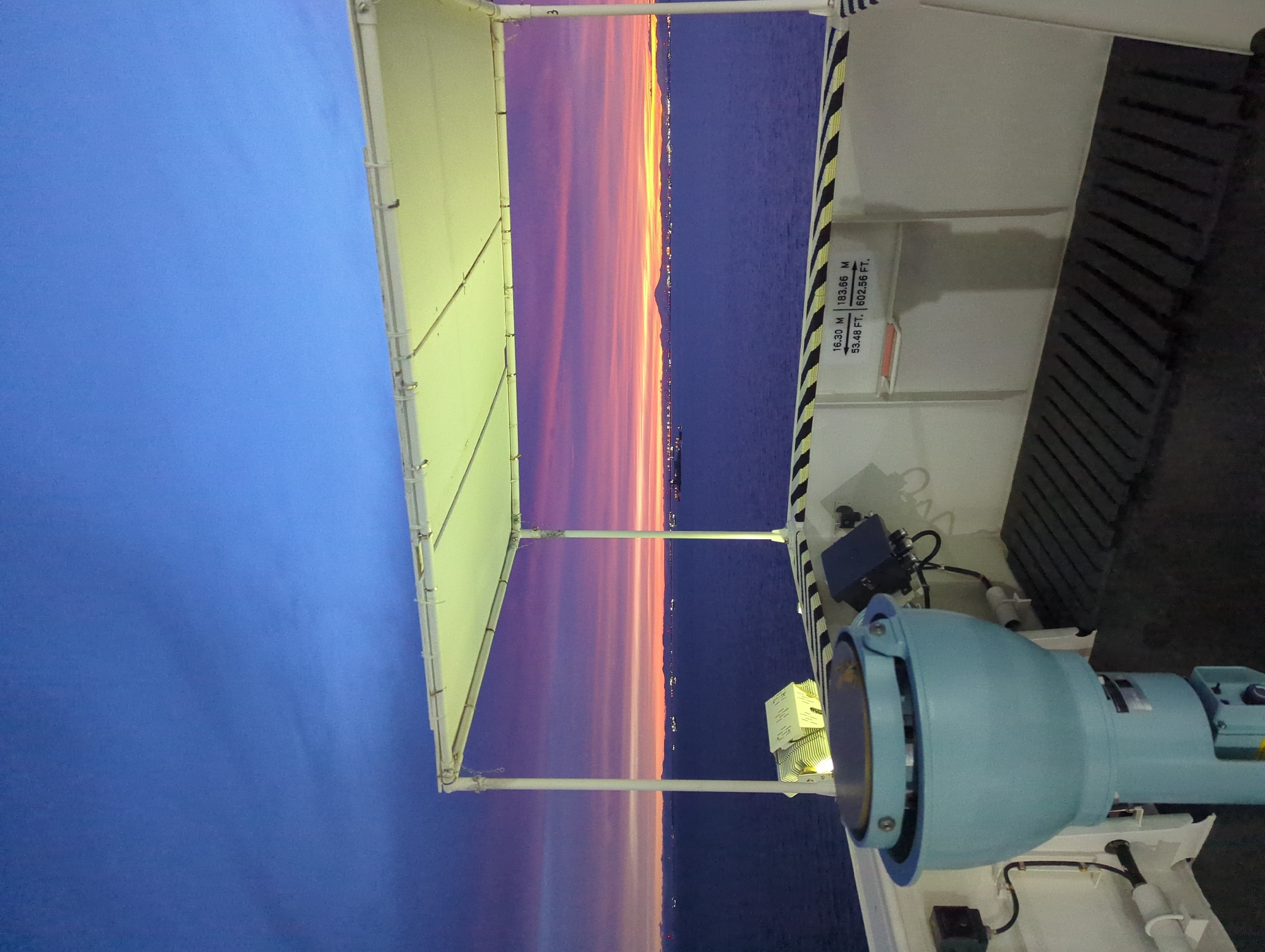 Sunset views from a vessel deck off Yokkaichi, Japan