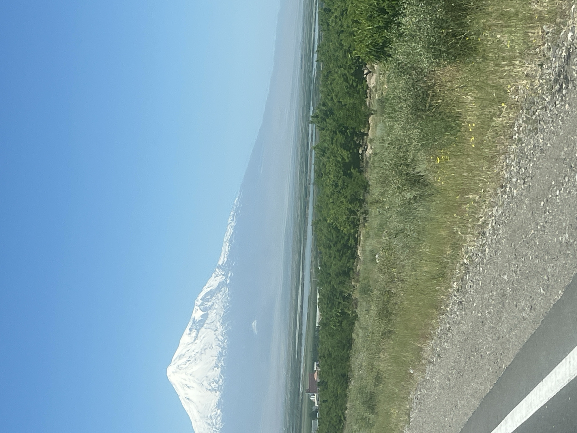 Morning drive through Yeraskh Armenia captures Mount Ararat views