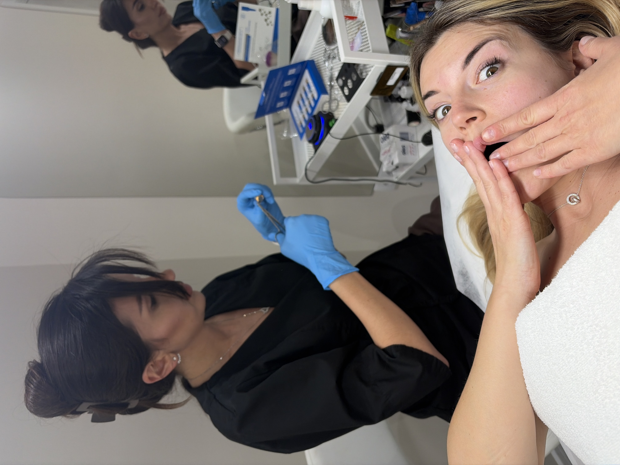 Beauty treatment session documented at Budva aesthetic clinic
