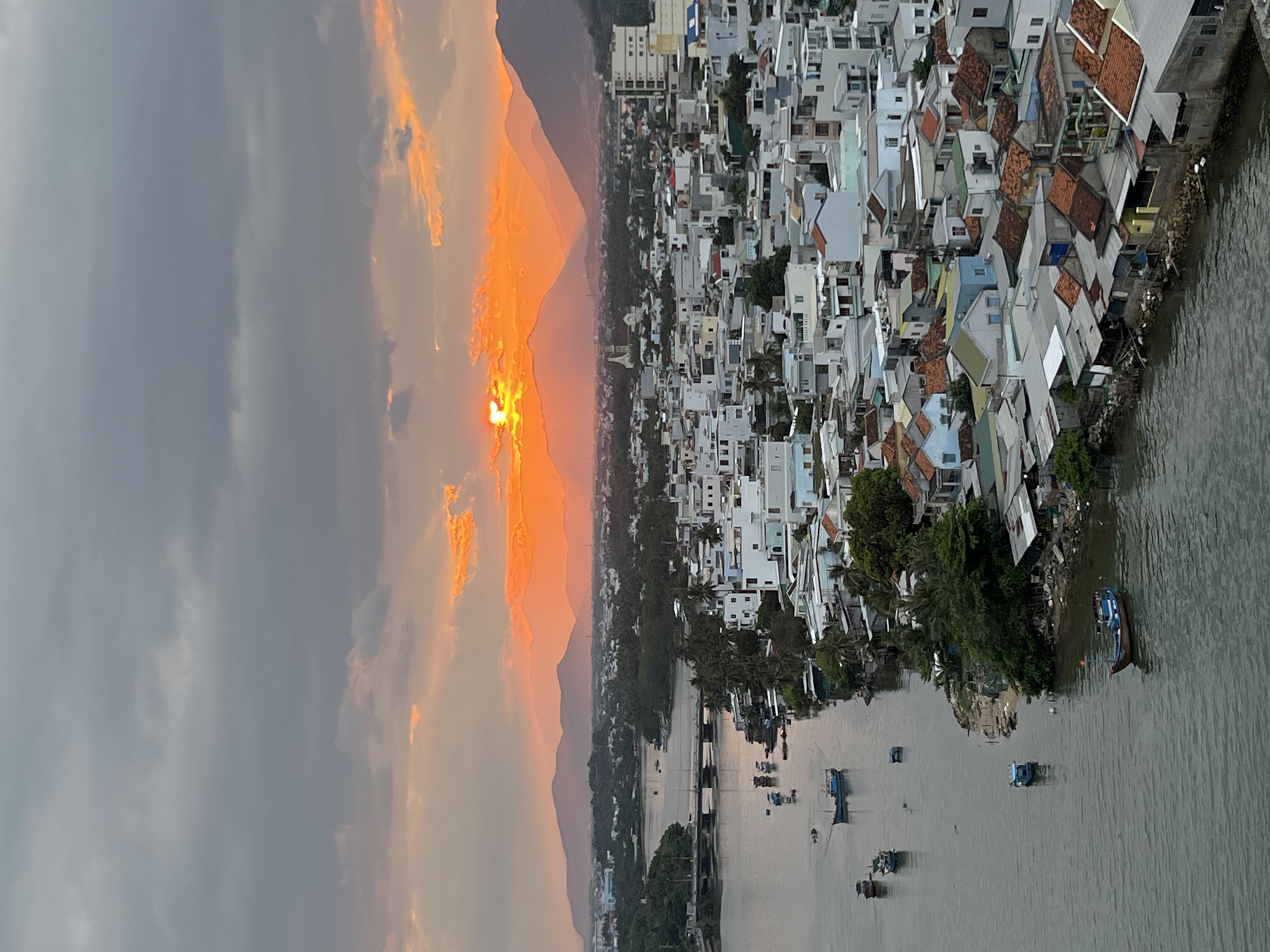 Landscape photograph captured of Nha Trang riverfront scene