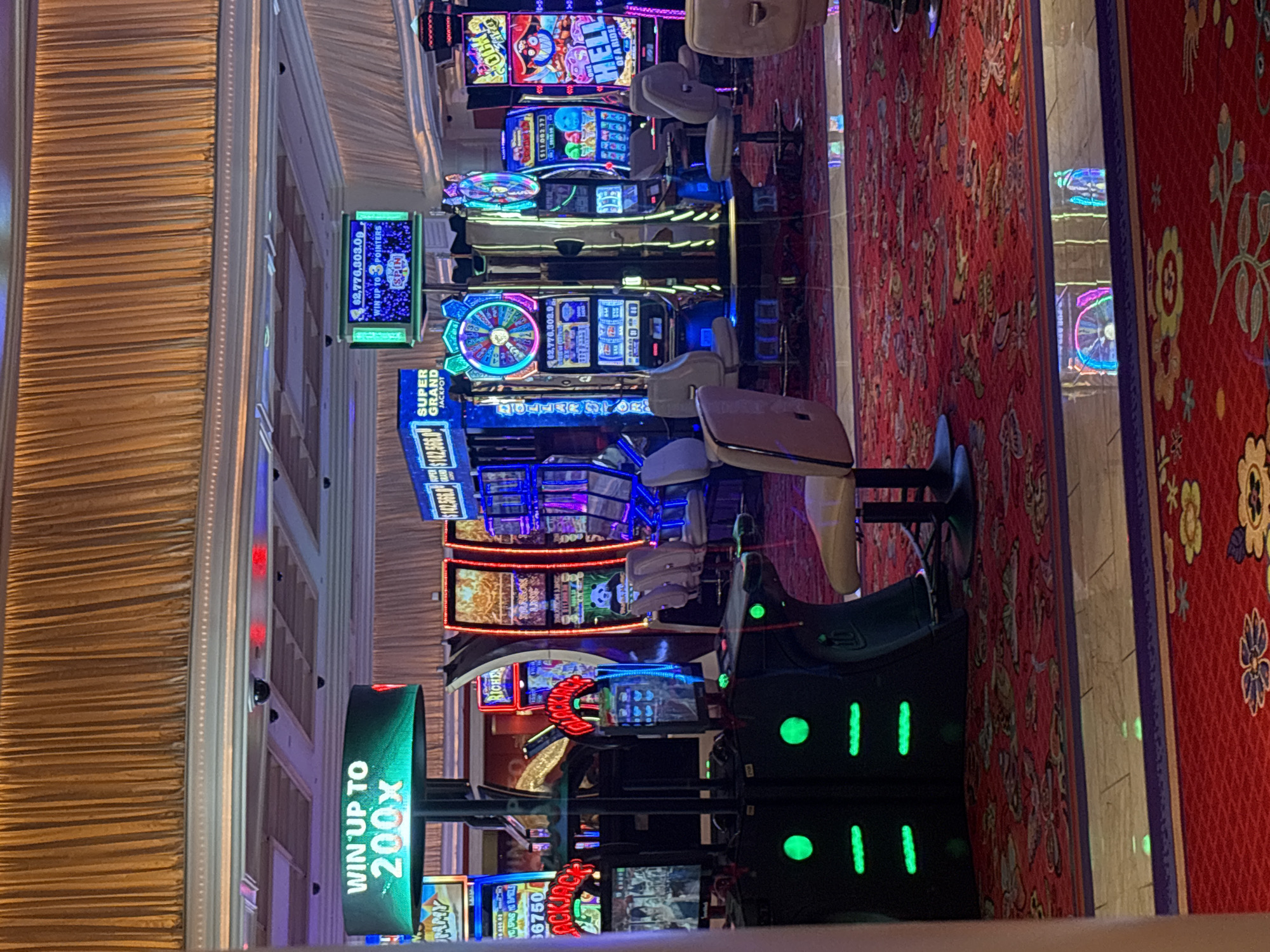 Casino gaming floor documented in Las Vegas evening scene