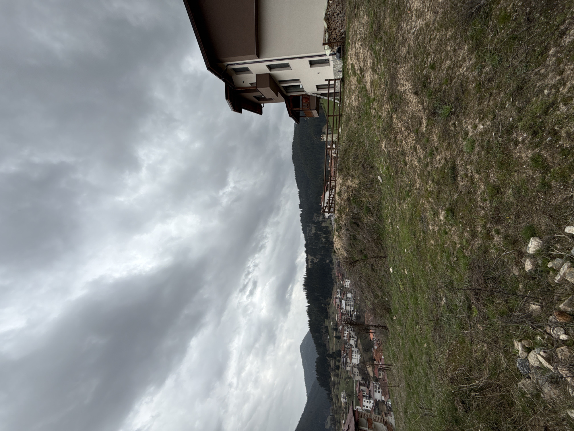 Cloudy day observed from elevated position in Chepelare, Bulgaria