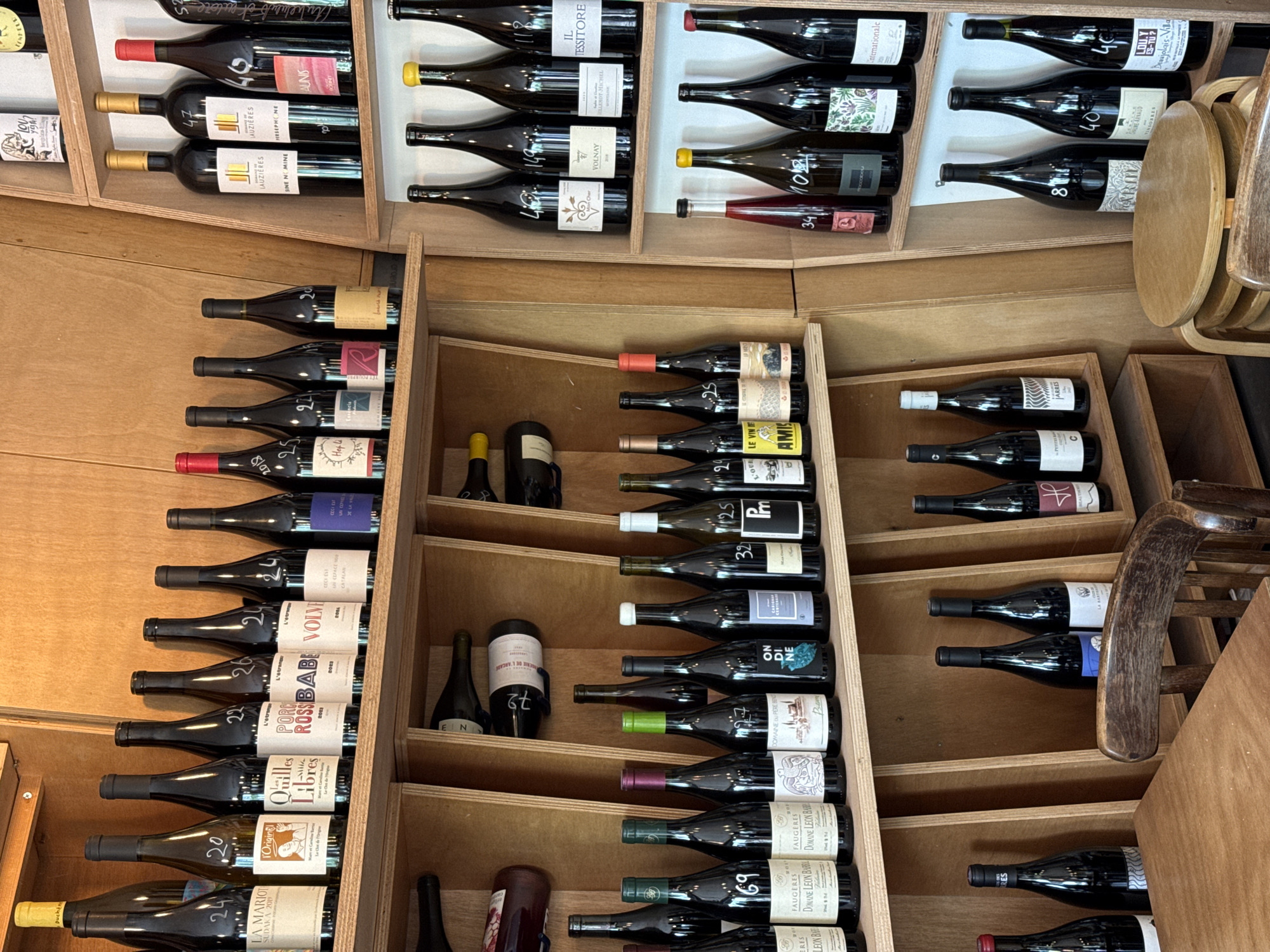 Paris scenes: wine display and cherry picker spotted
