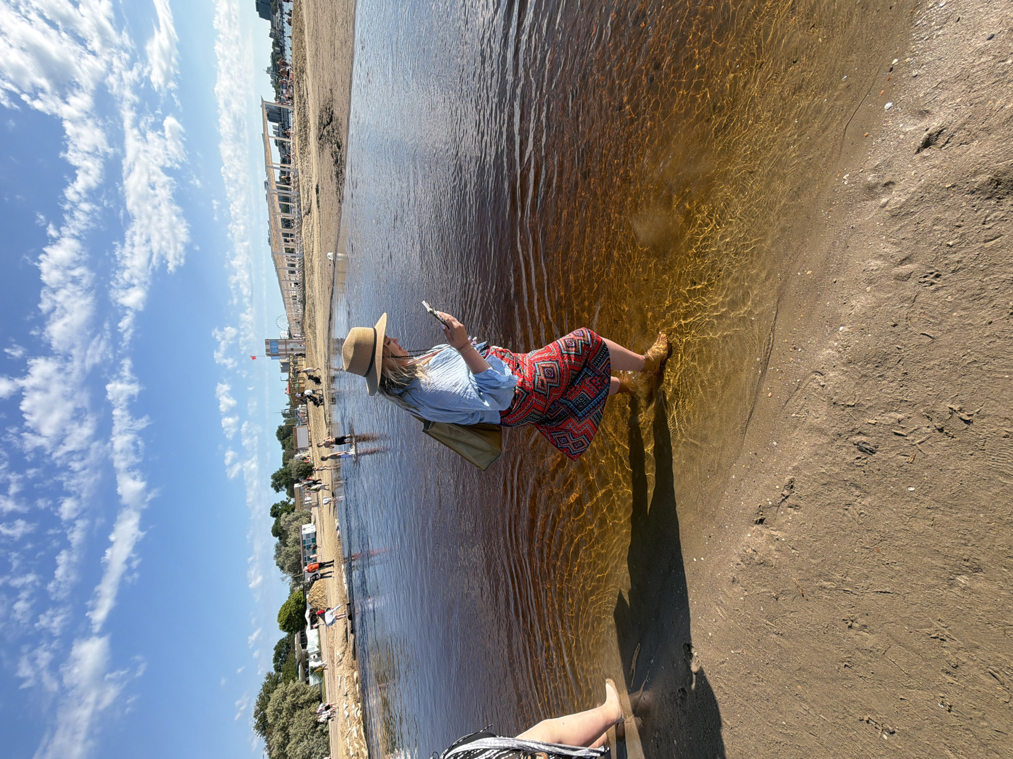 Sunny beach day recorded by visitors in Anapa, Russia