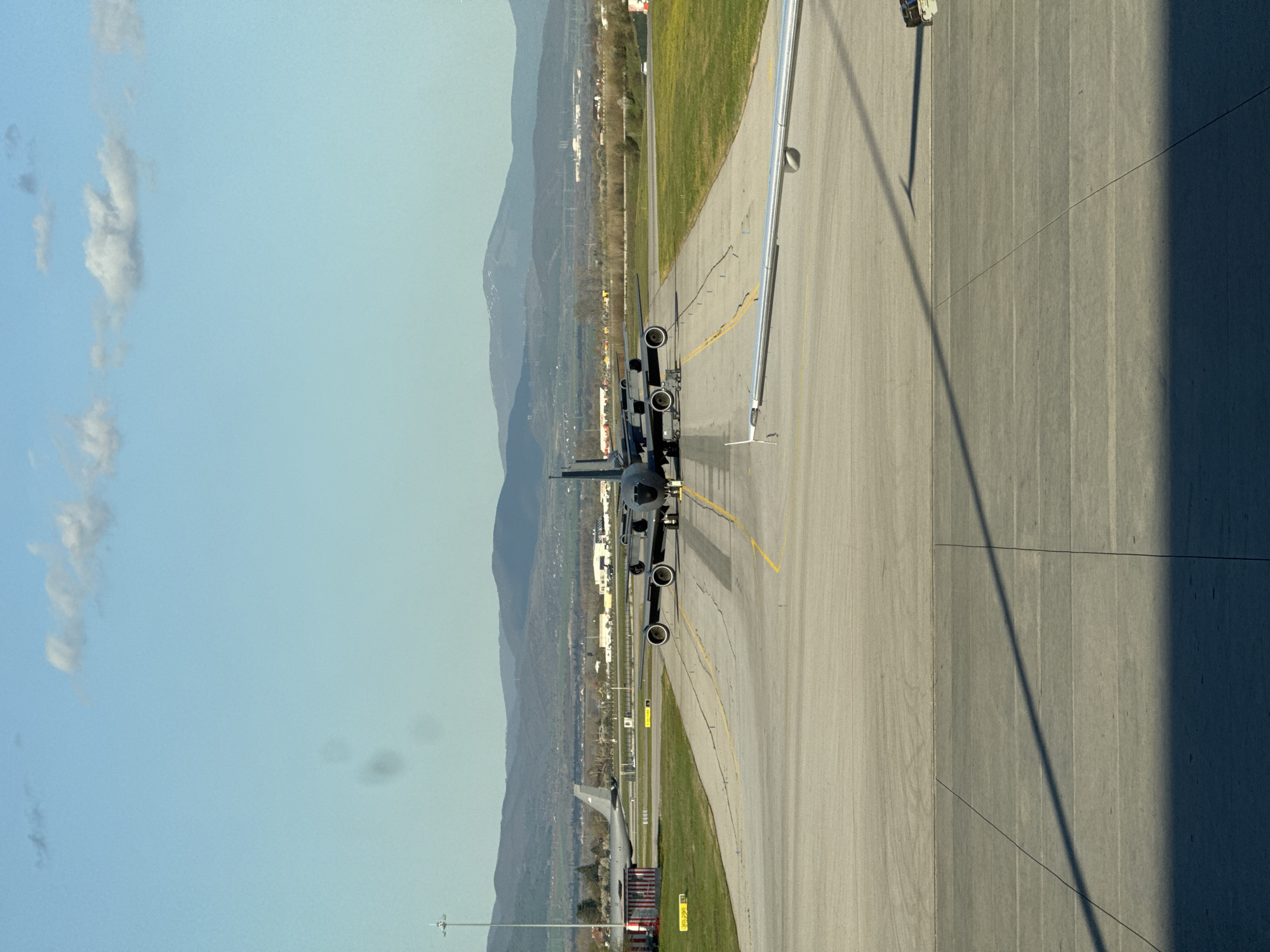 Military aircraft and security checkpoint activity observed at Sofia airport