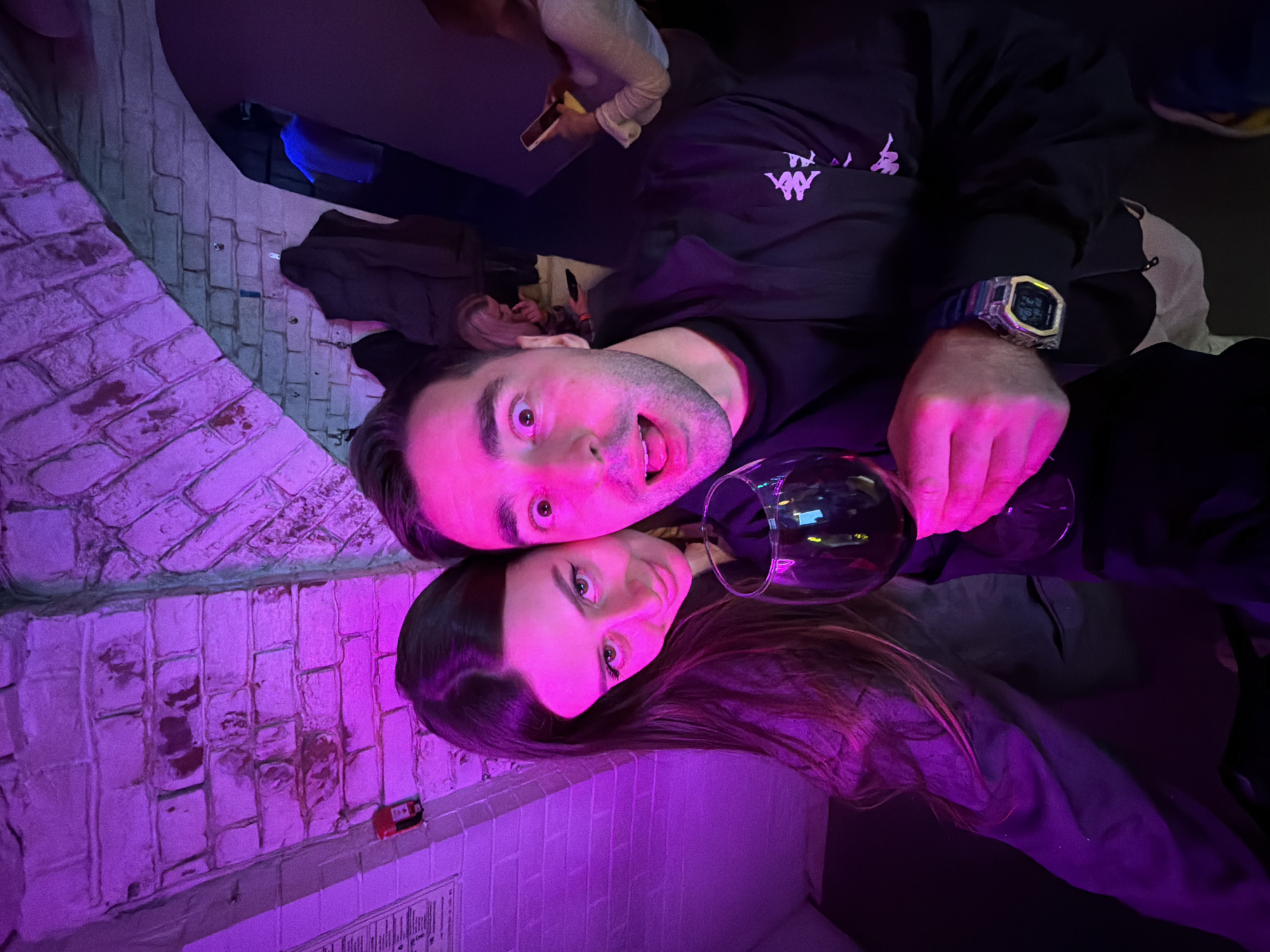 Couple photographed at nightlife venue in Krasnoyarsk