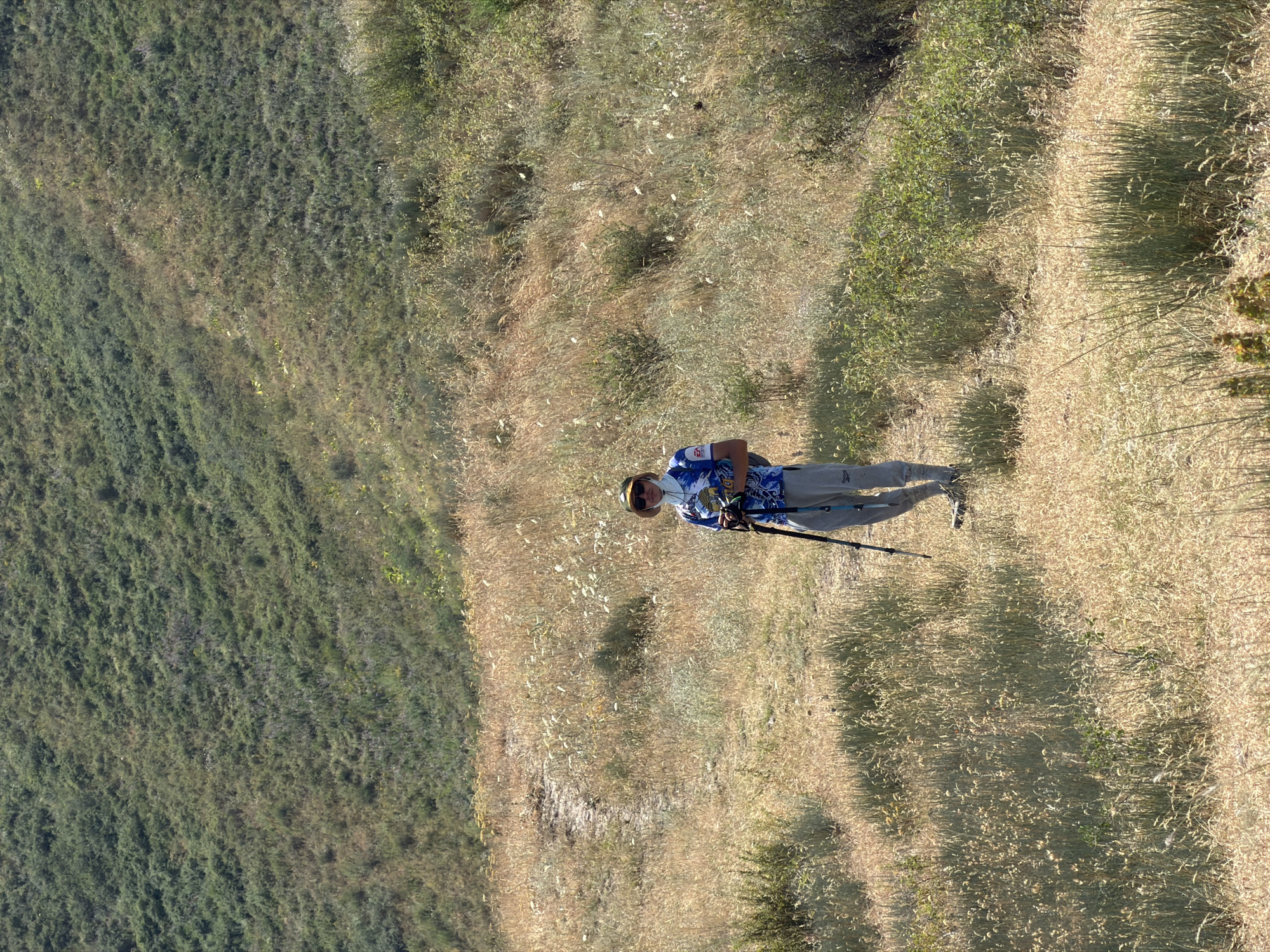 Hilltop views over a hazy city, on foot and by drone