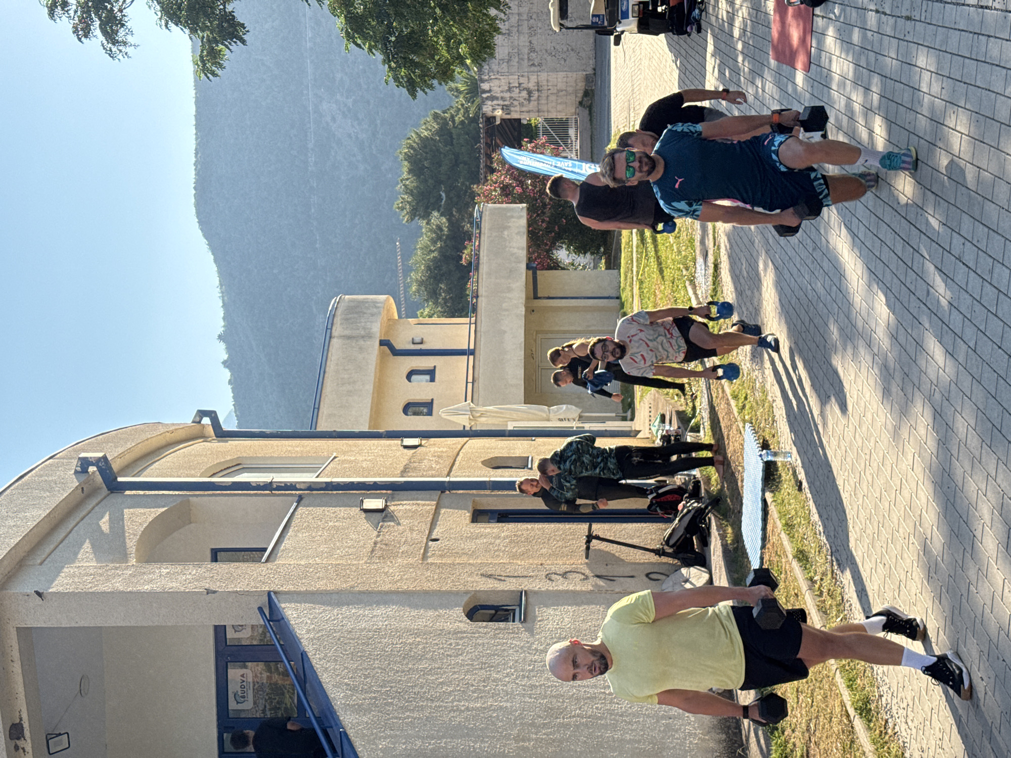 Outdoor fitness and water sports training at a Budva resort