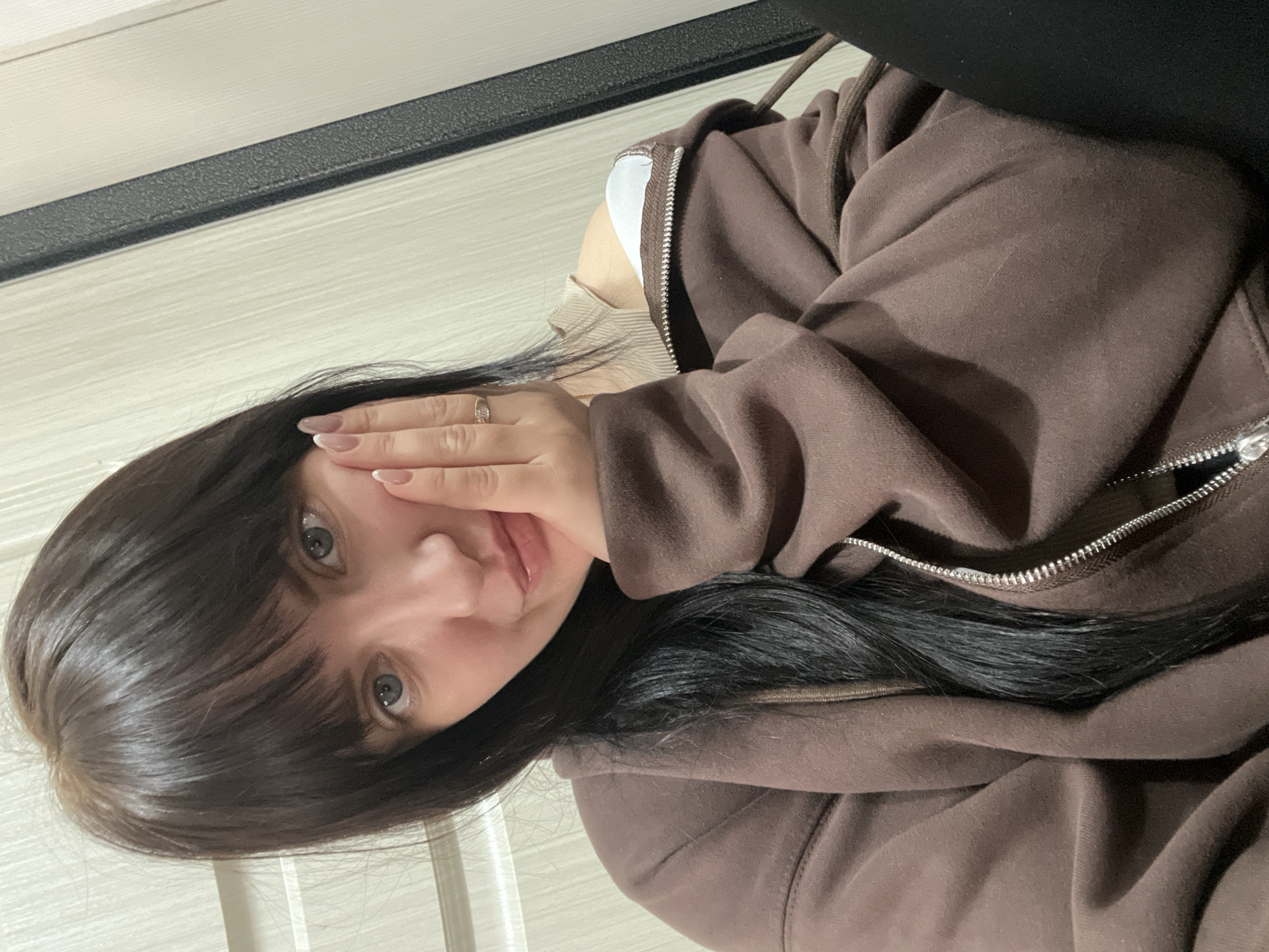 Morning selfies captured in Russian home setting
