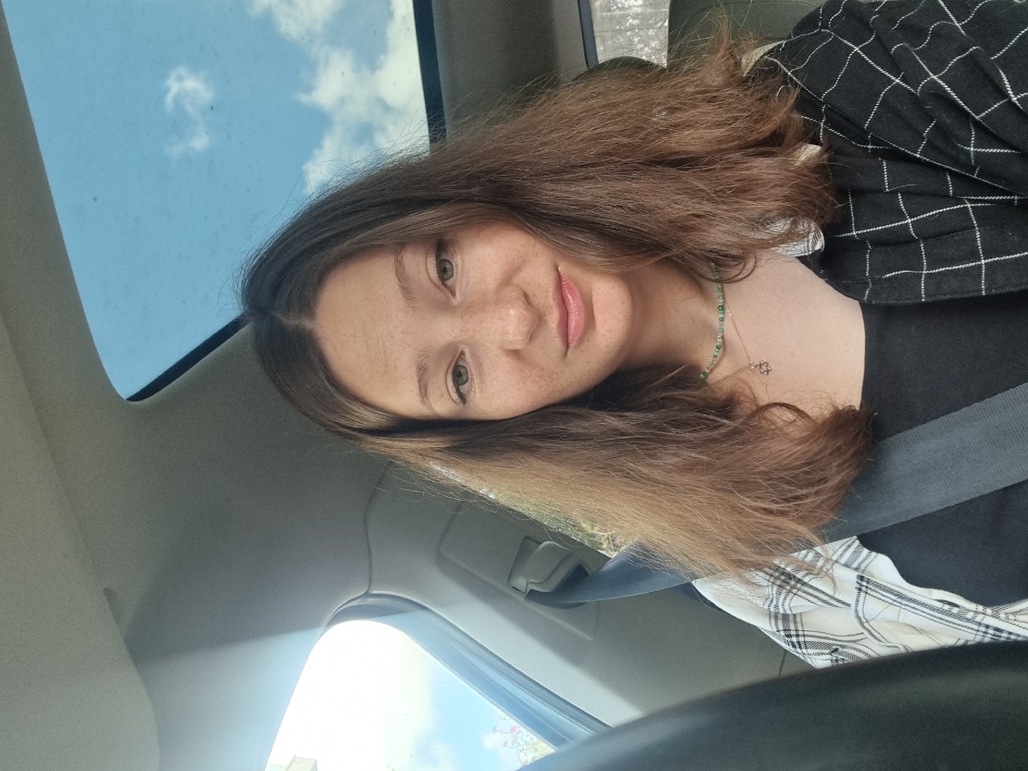 Morning car ride with dog in Ramat Gan