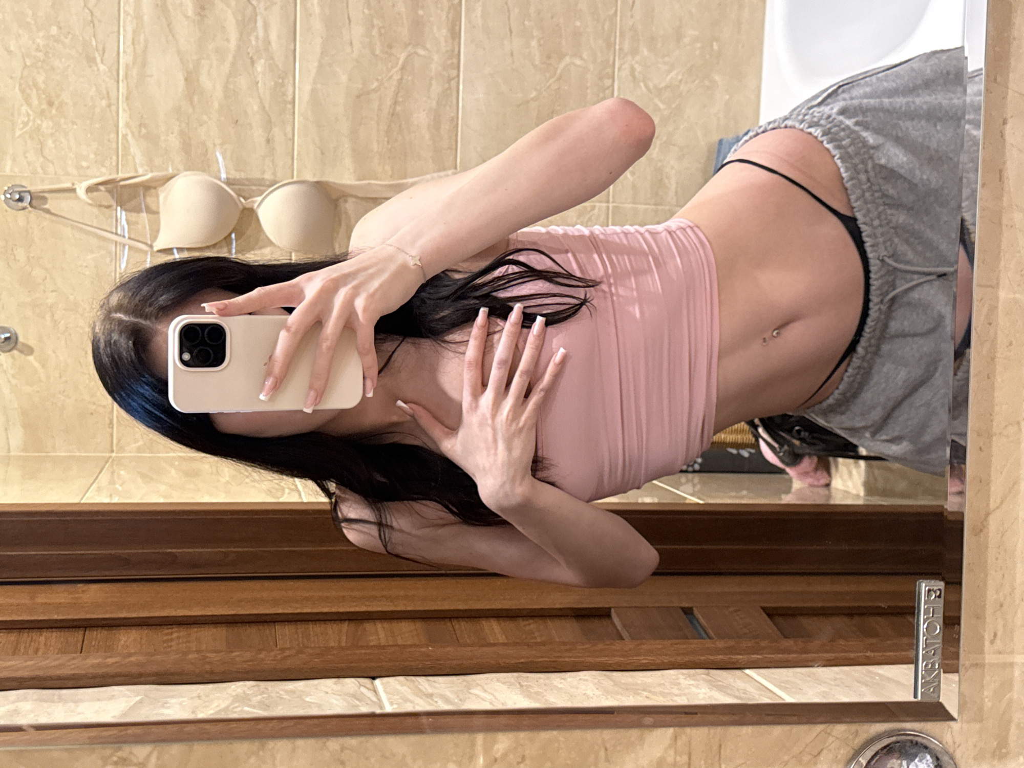 Bathroom mirror selfie session in Khimki, various angles
