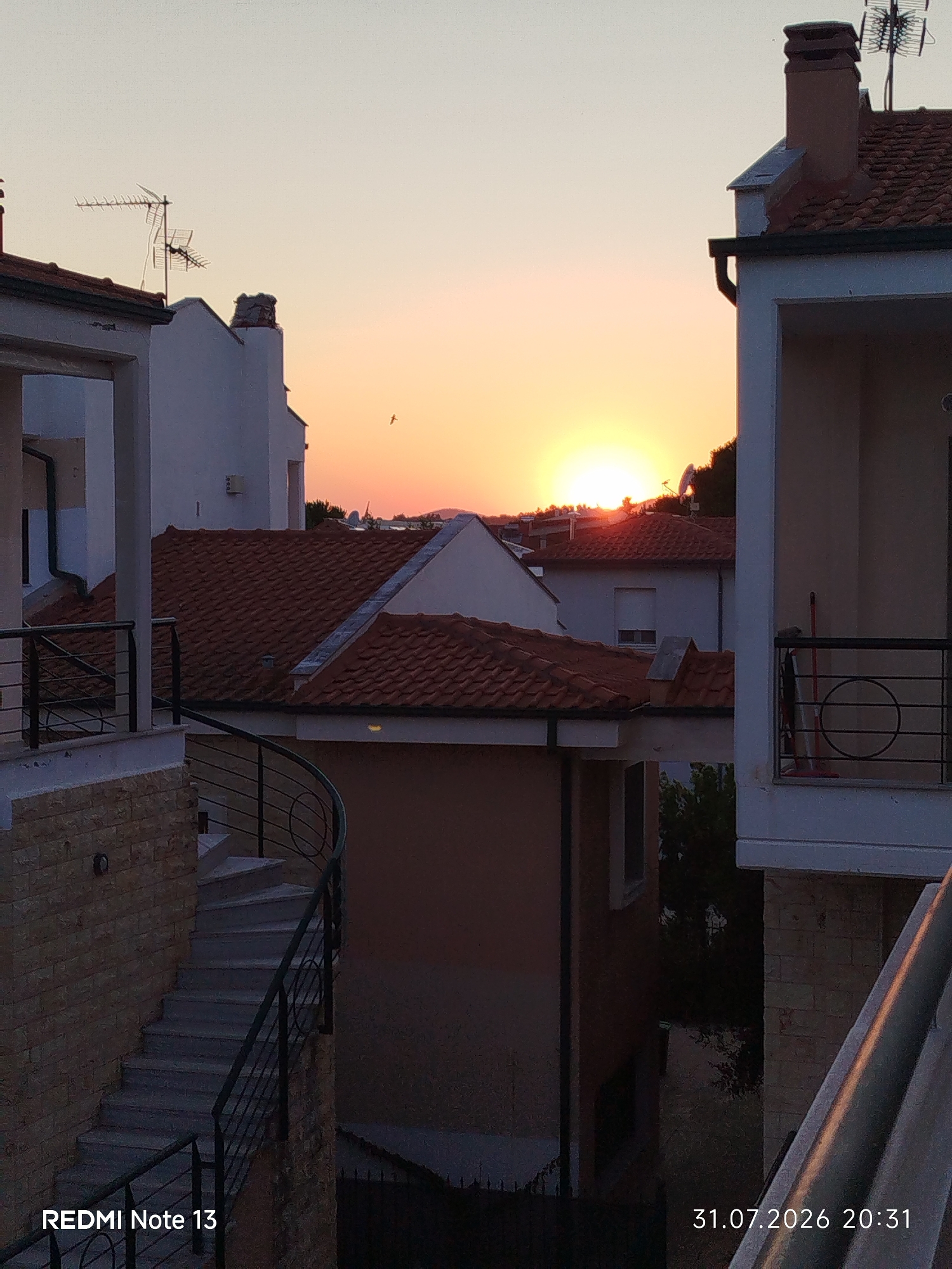 Sunset and walkway scenes from a Sithonia evening