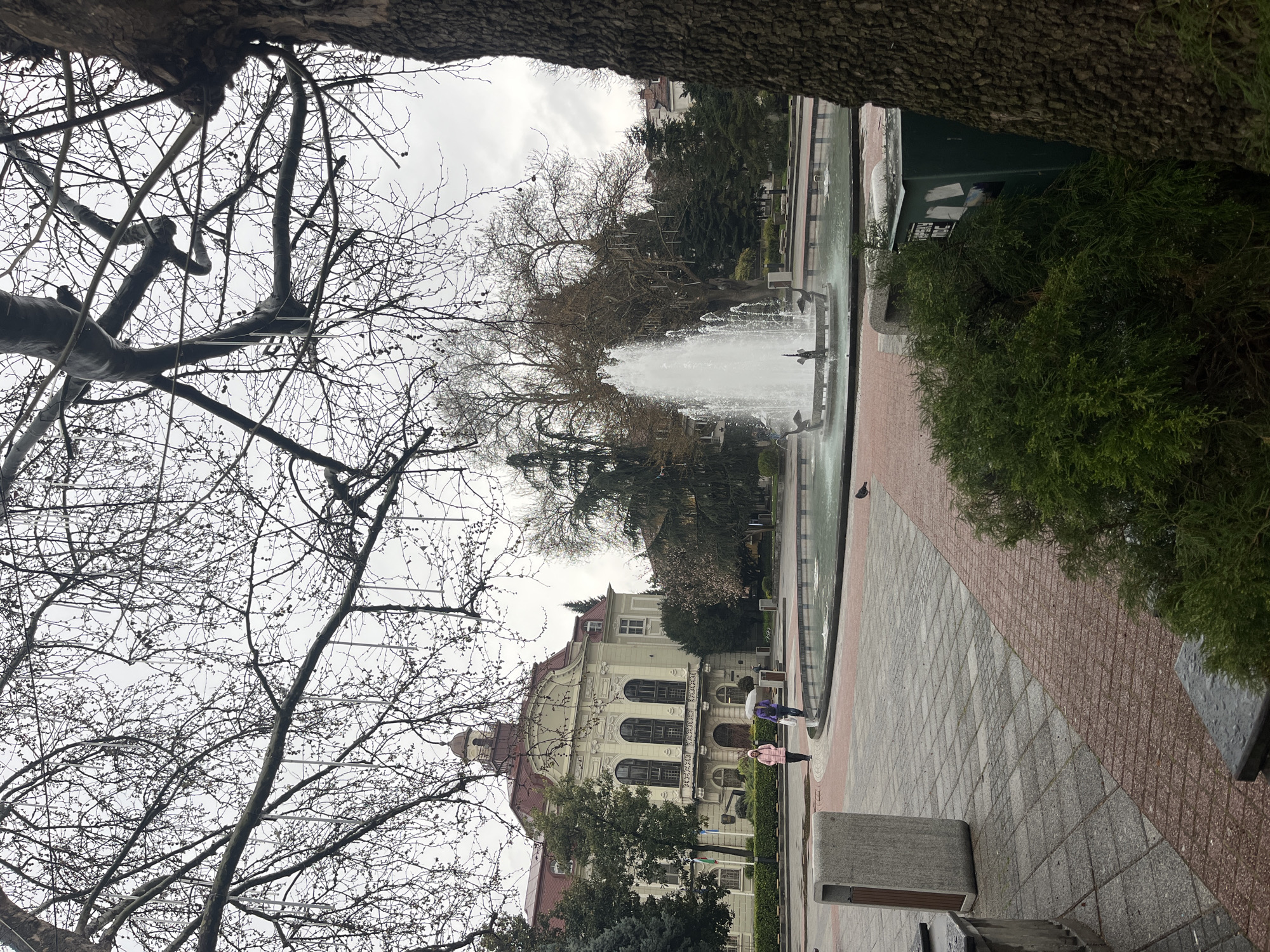Morning scenes captured at Plovdiv square and historic church
