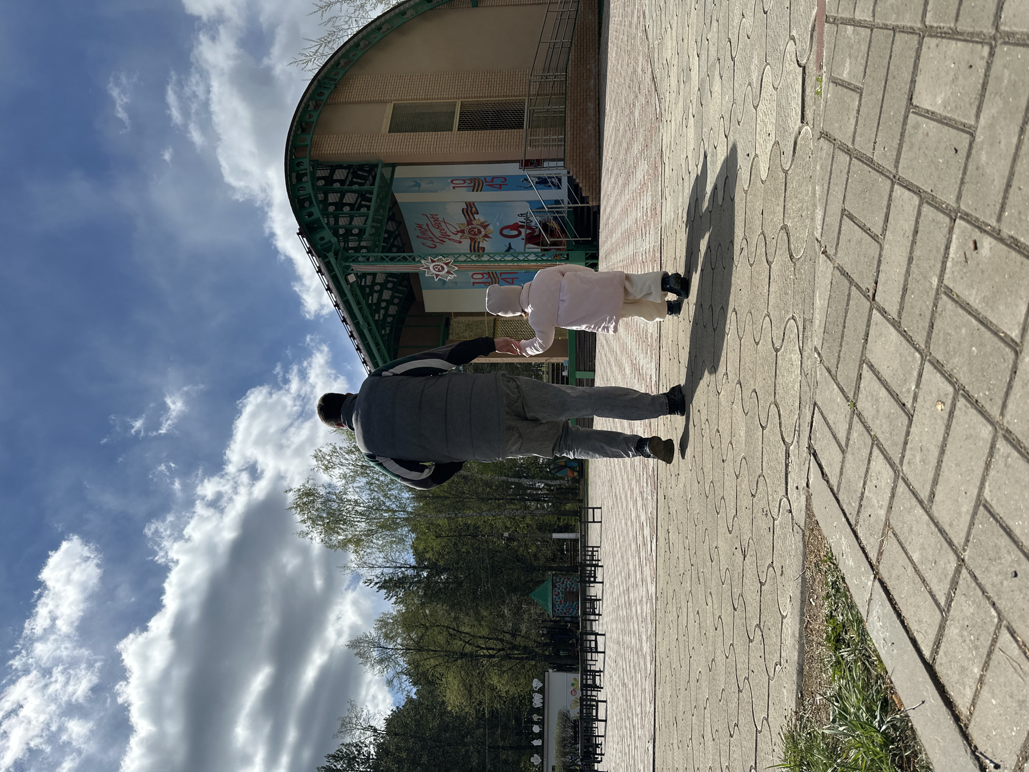 Family visits amusement park and petting zoo in Chaikovsky, Russia