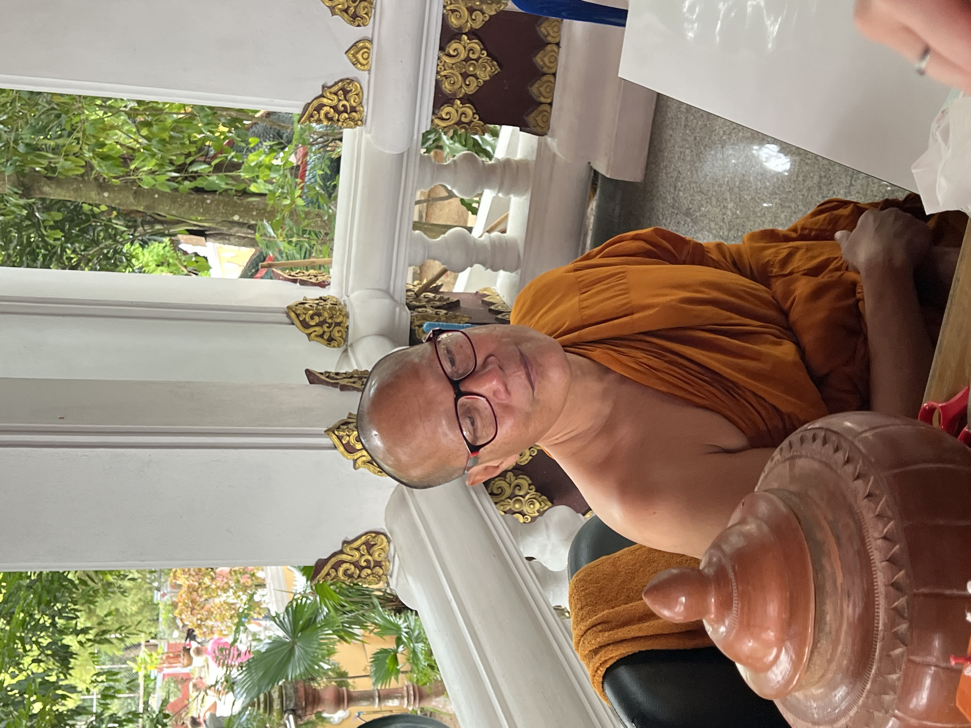 Monk blessings and a mummified monk on display in Ko Samui
