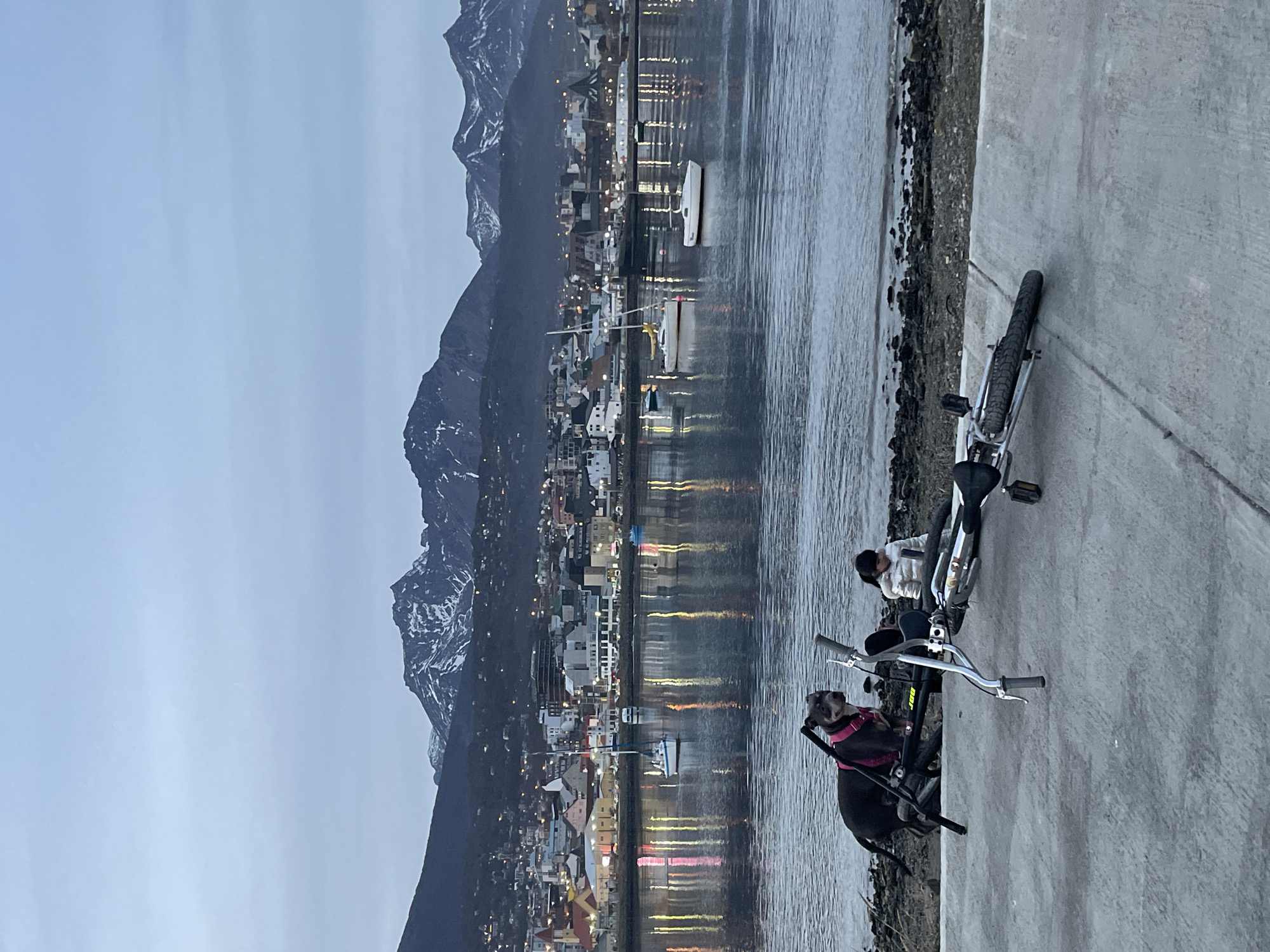 Twilight scenes captured across Ushuaia waterfront and mountains