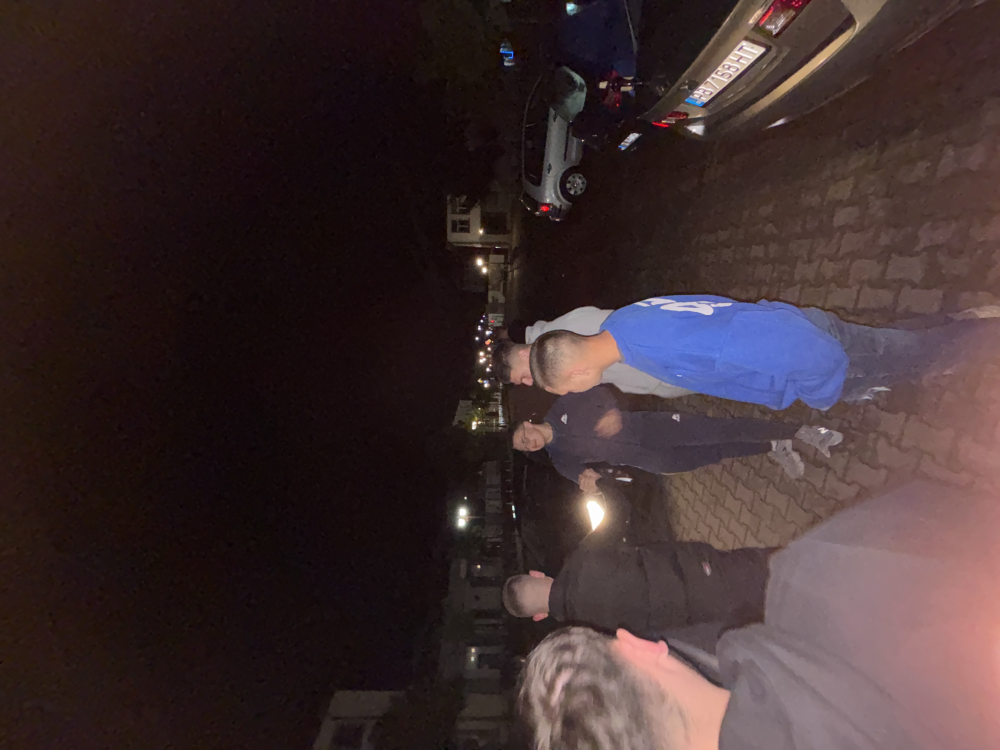 Small nighttime gathering observed on Zlatograd street