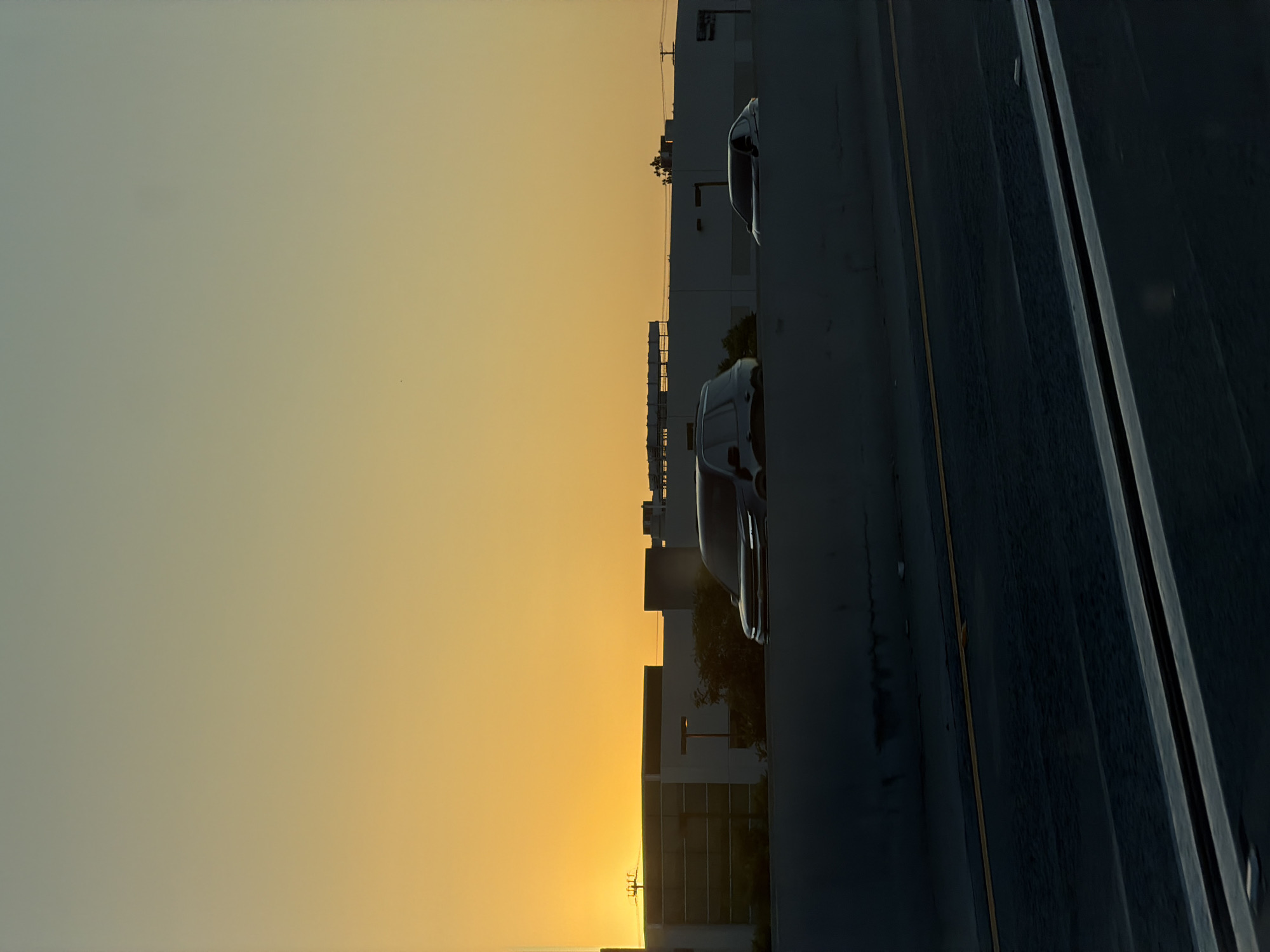 Sunset observed over Burbank with distinctive color transitions