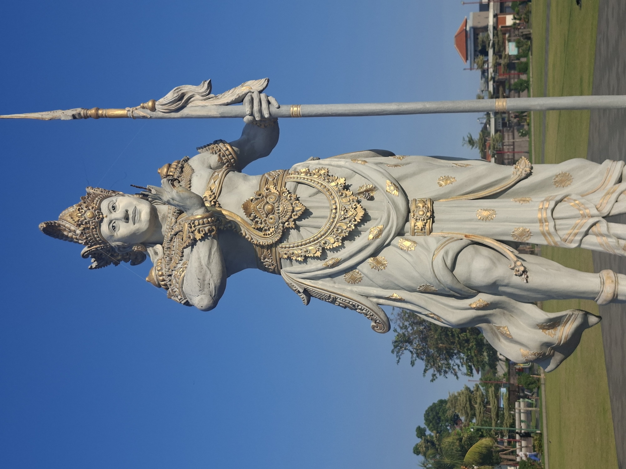 Morning activity at Gianyar's public square, Bali