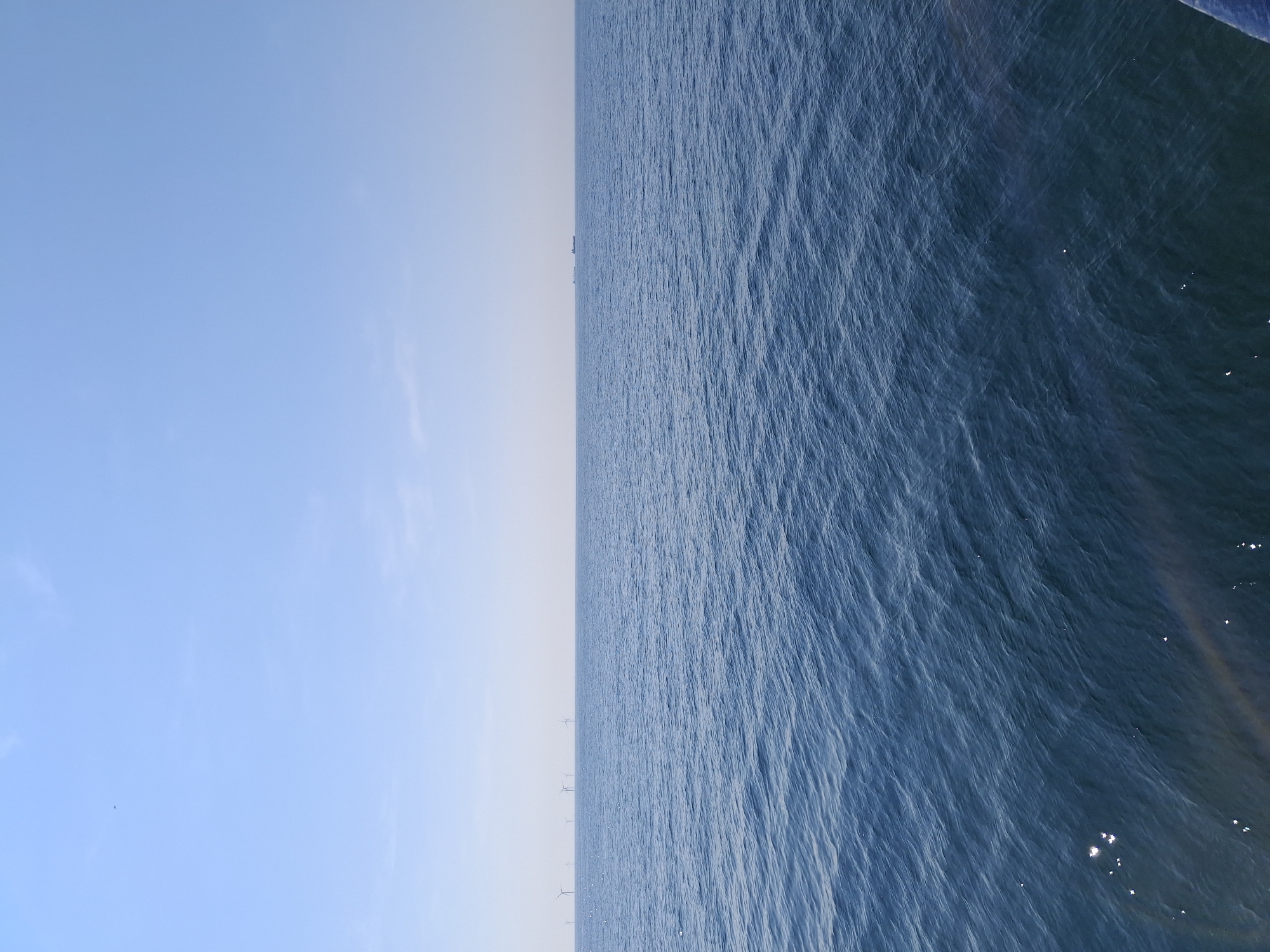 Sea view documented near Amsterdam with blue sky