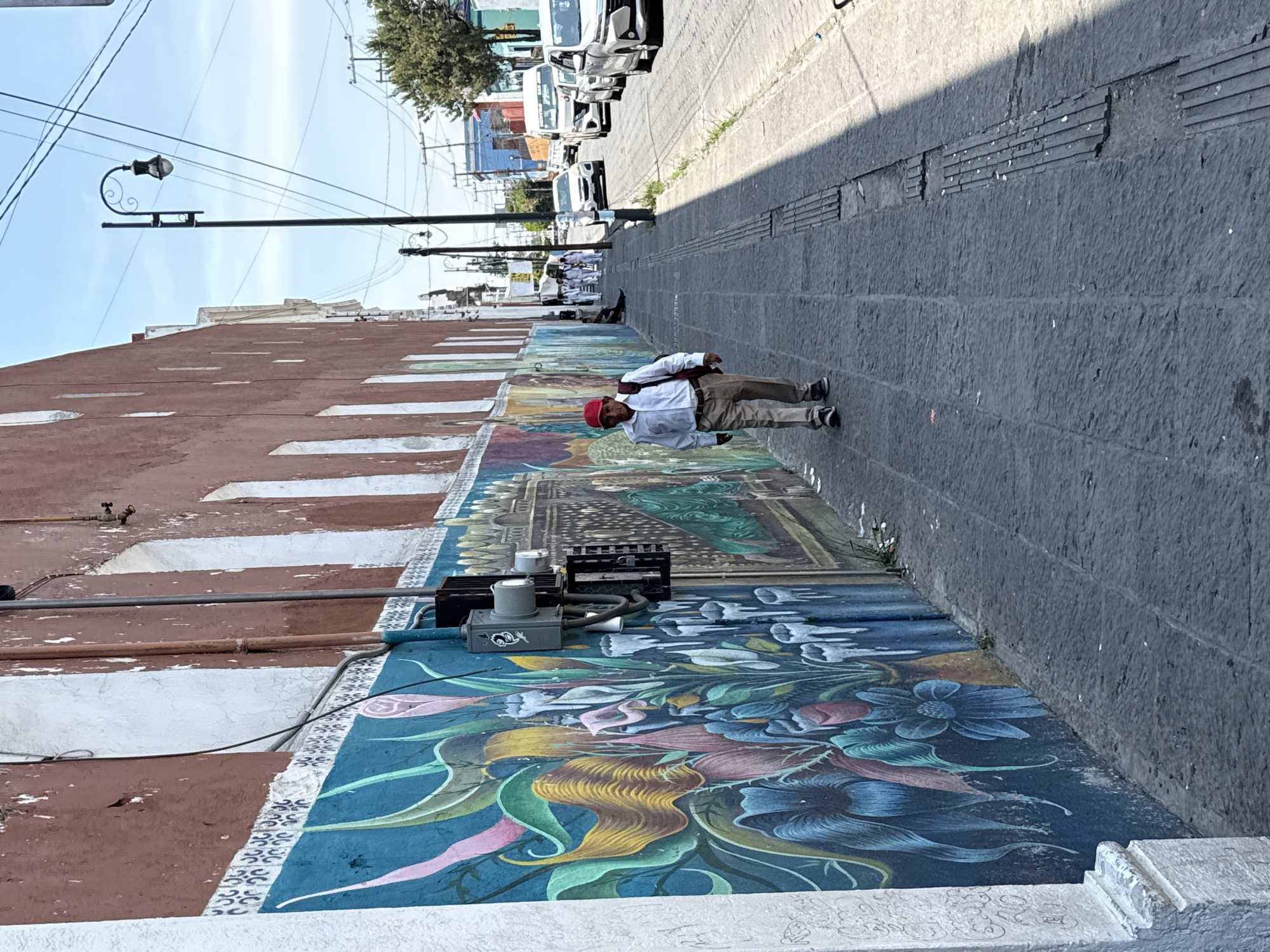 Evening walk documents colonial Puebla's churches and street vendors