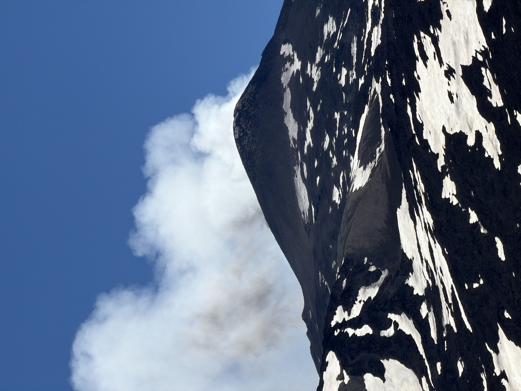 Mount Etna volcanic activity documented near Linguaglossa, Italy